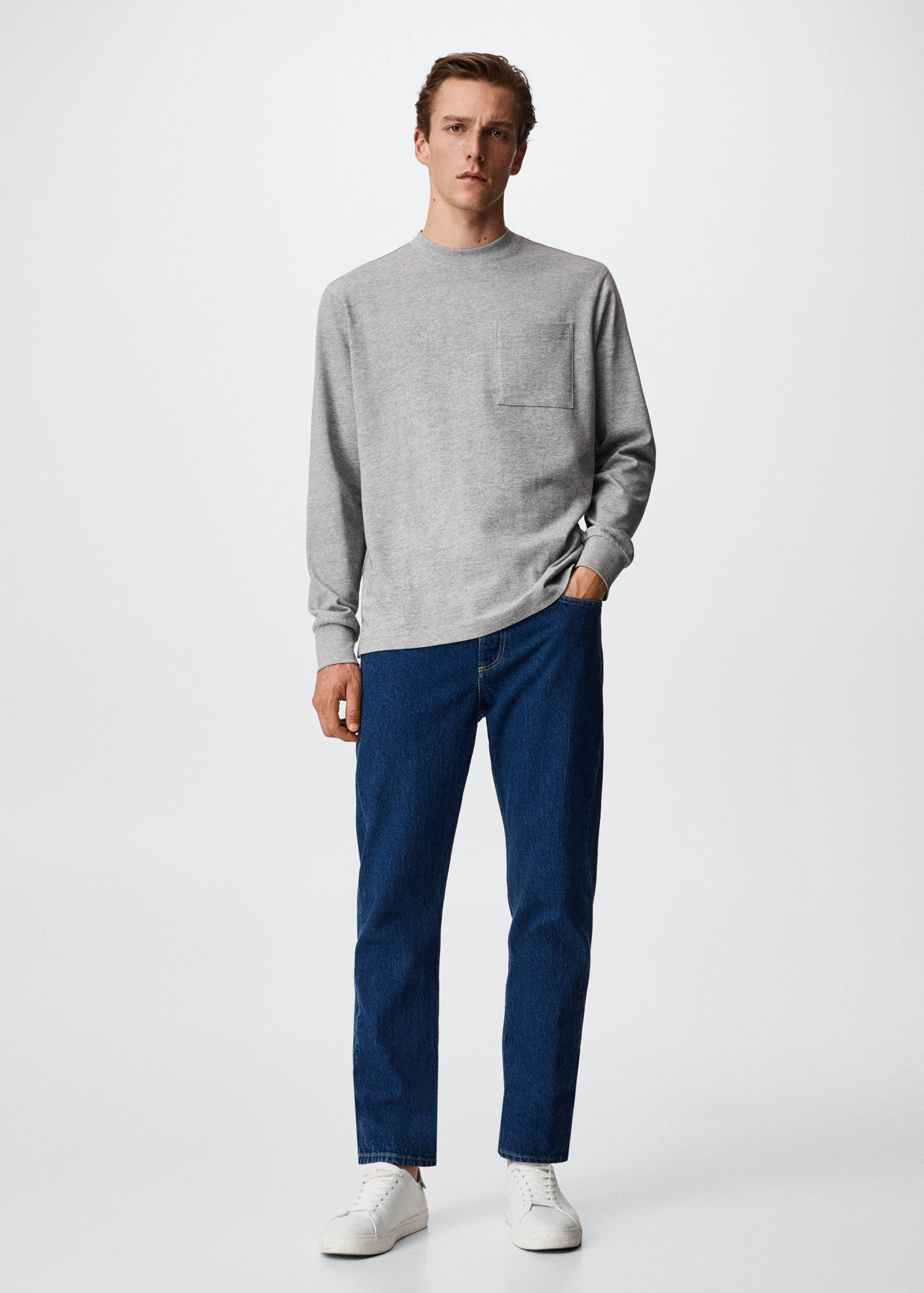 Μπλούζα βαμβακερή μακρυμάνικη - Γενικό πλάνο