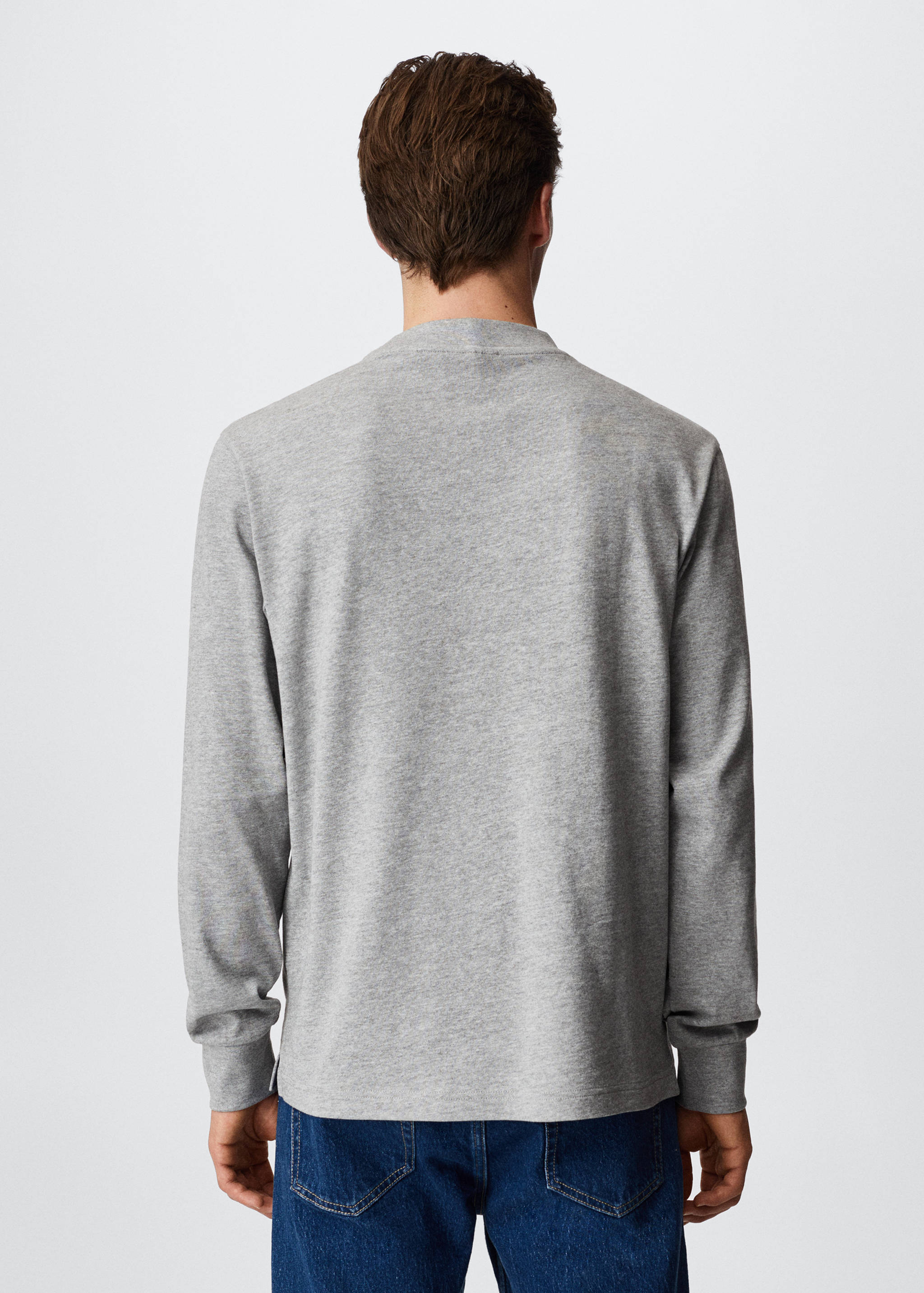 Μπλούζα βαμβακερή μακρυμάνικη - Πίσω όψη προϊόντος