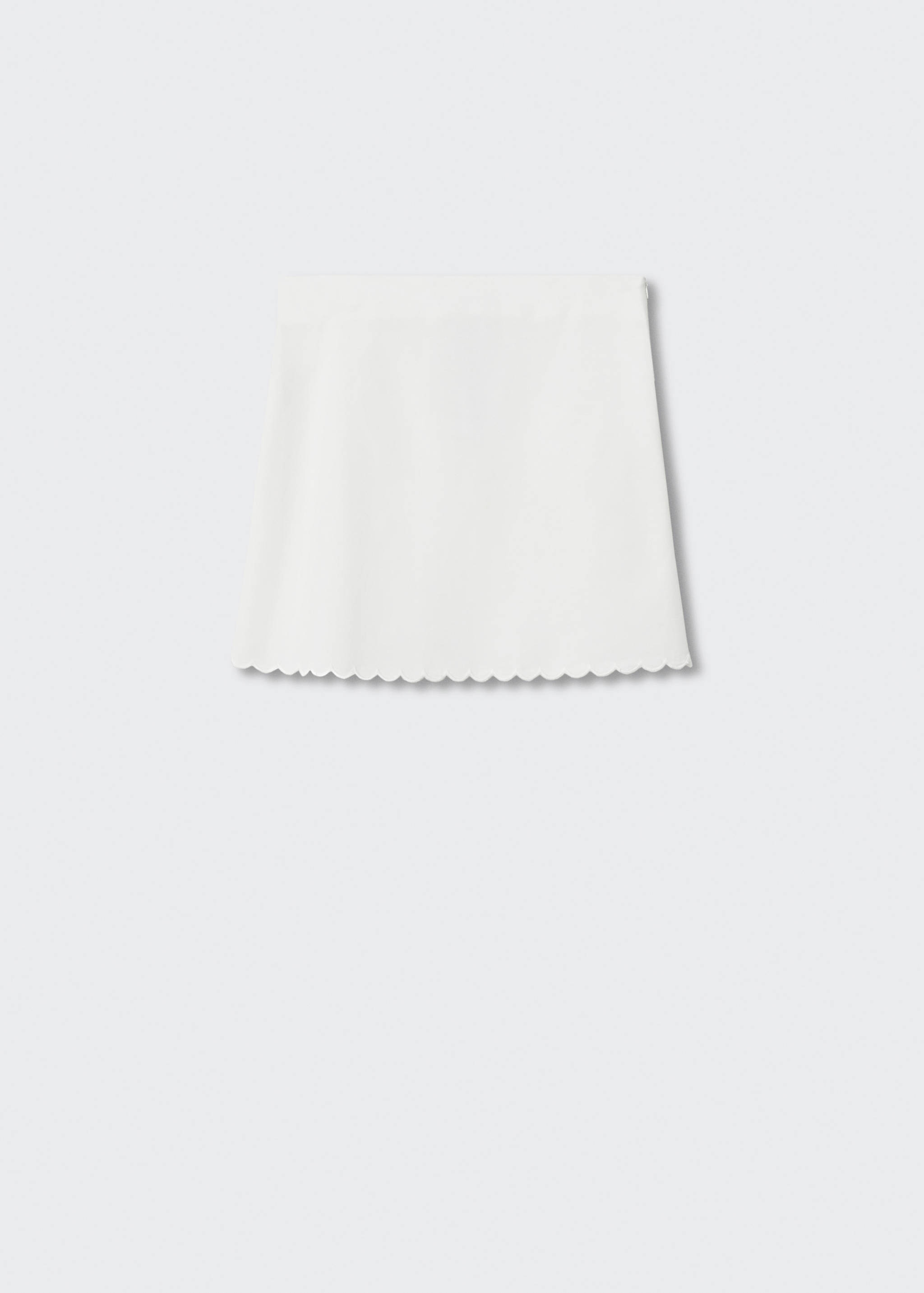 Cotton linen-blend mini-skirt - Article without model