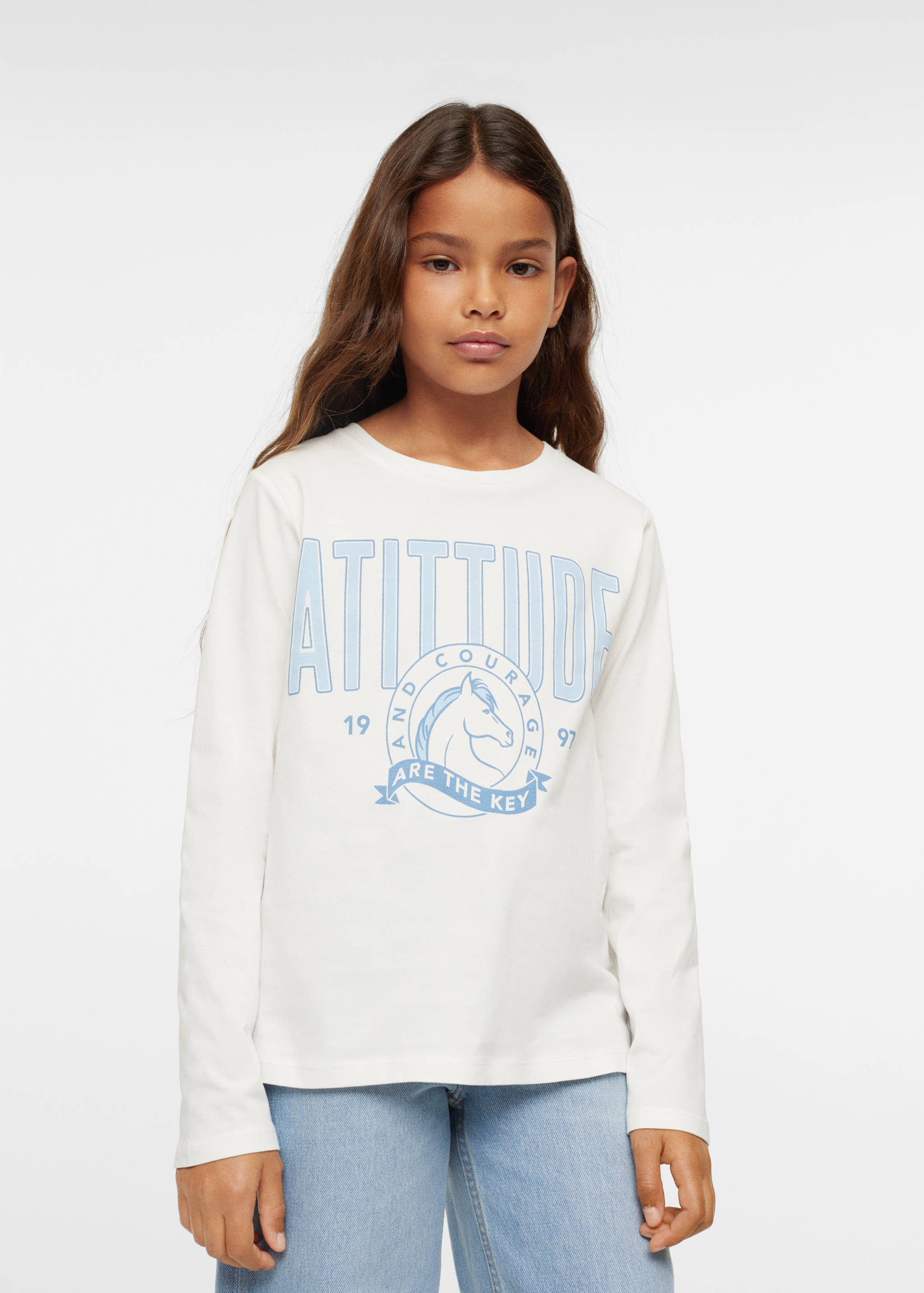 Long-sleeved t-shirt with message - General plane