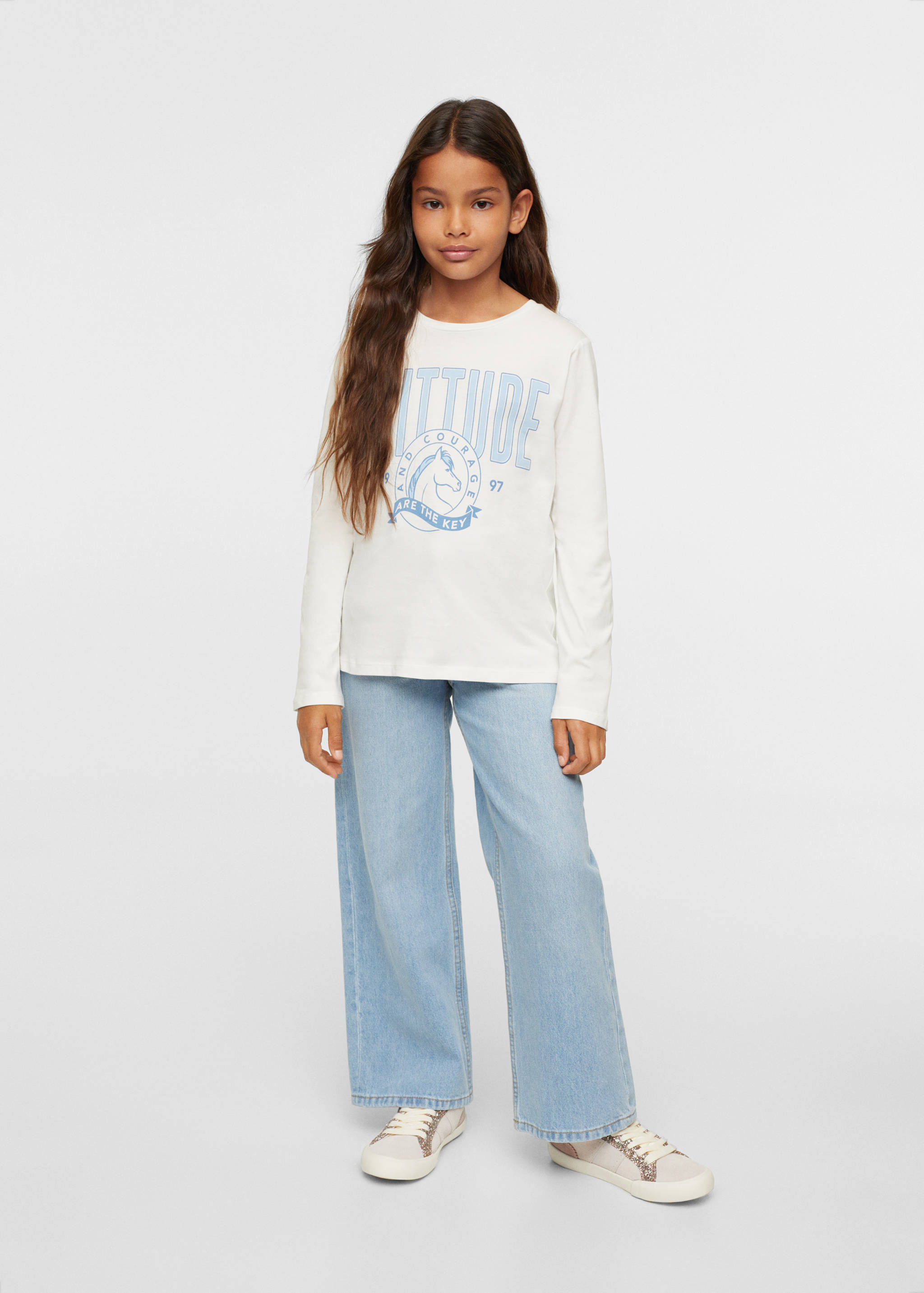 Long-sleeved t-shirt with message - Details of the article 1