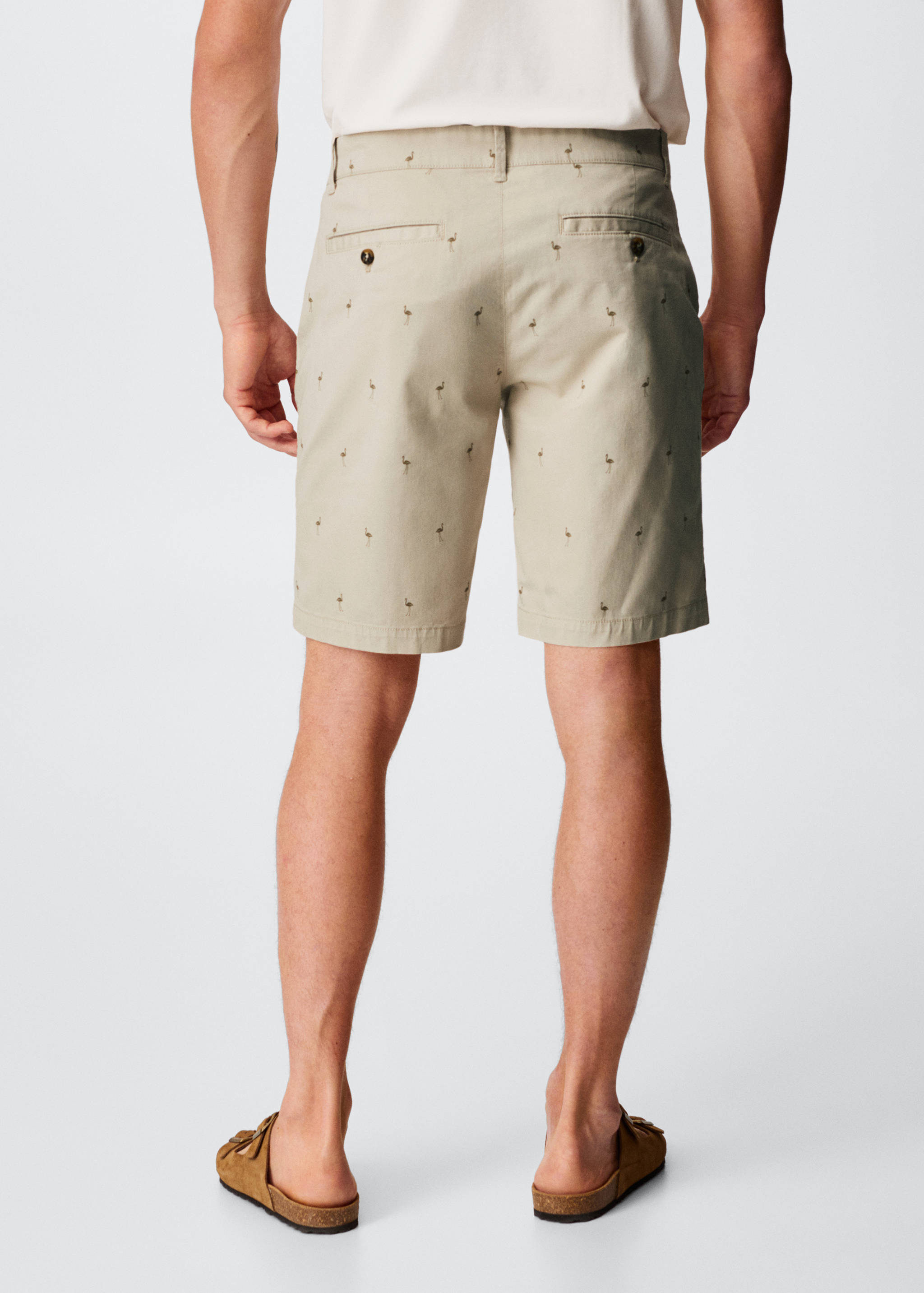 Baumwoll-Bermudashorts mit Motiv - Rückseite des Artikels