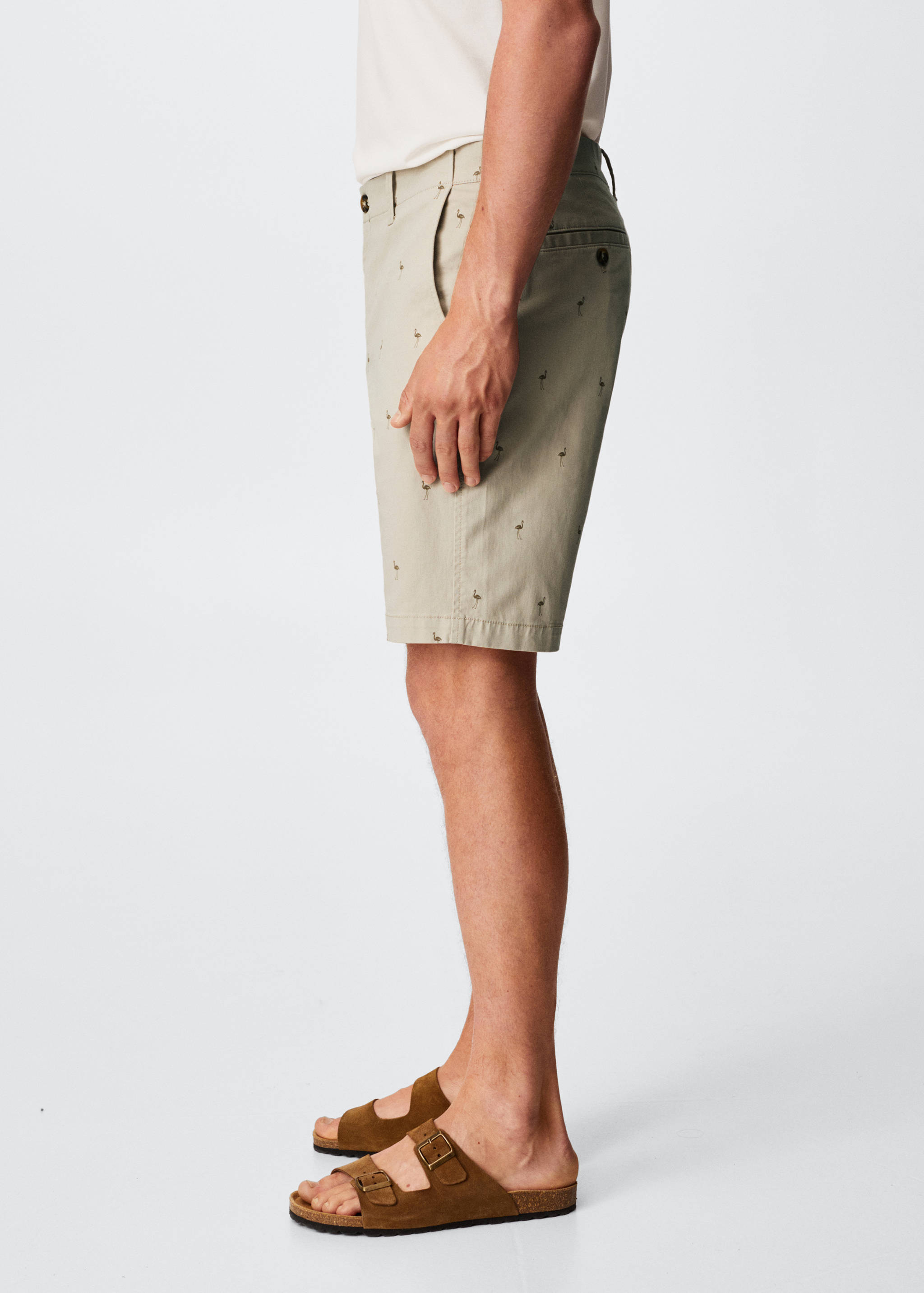 Baumwoll-Bermudashorts mit Motiv - Detail des Artikels 4