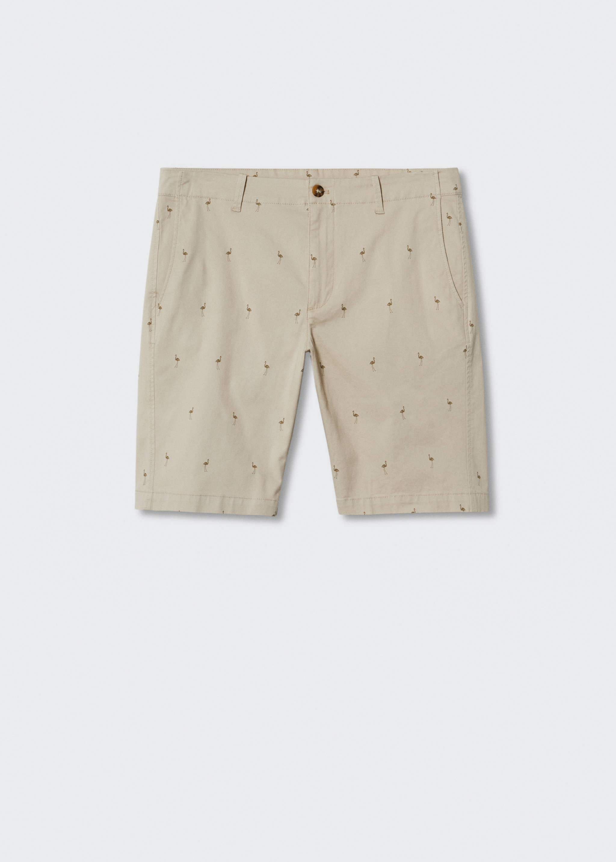 Baumwoll-Bermudashorts mit Motiv - Artikel ohne Model