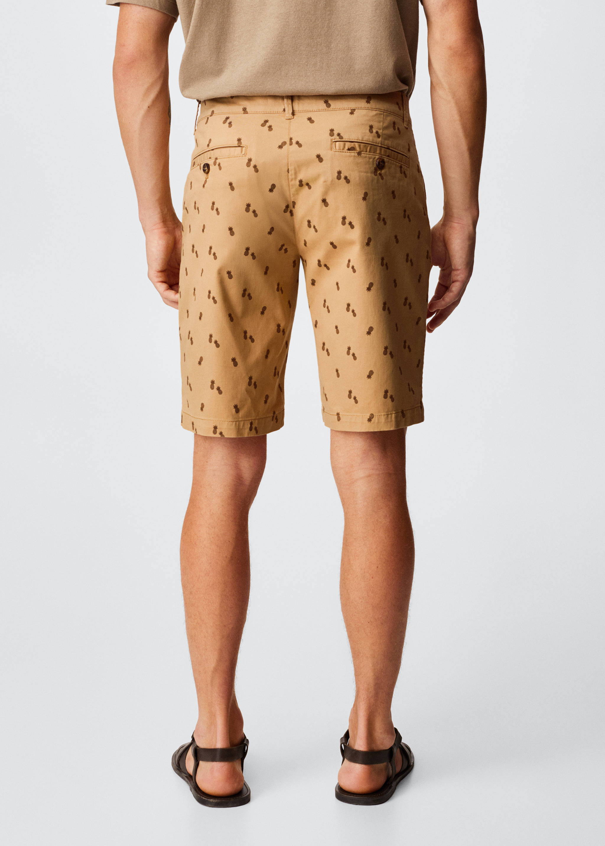 Baumwoll-Bermudashorts mit Motiv - Rückseite des Artikels