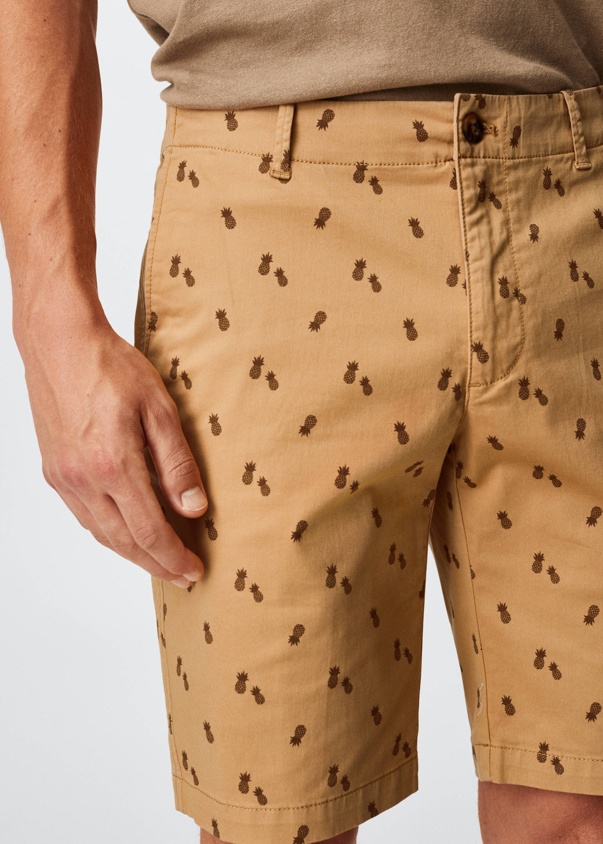 Baumwoll-Bermudashorts mit Motiv - Detail des Artikels 4