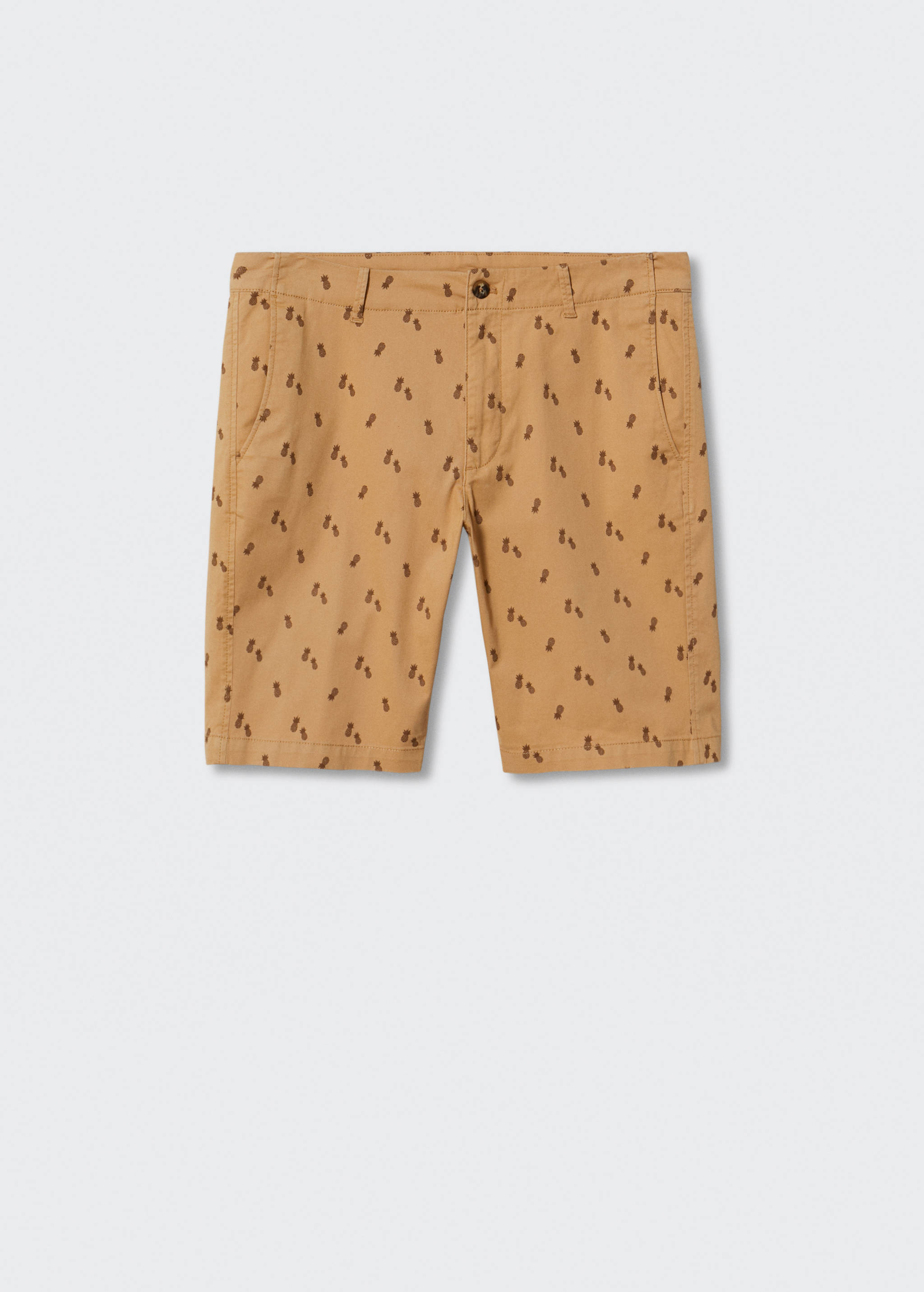 Baumwoll-Bermudashorts mit Motiv - Artikel ohne Model