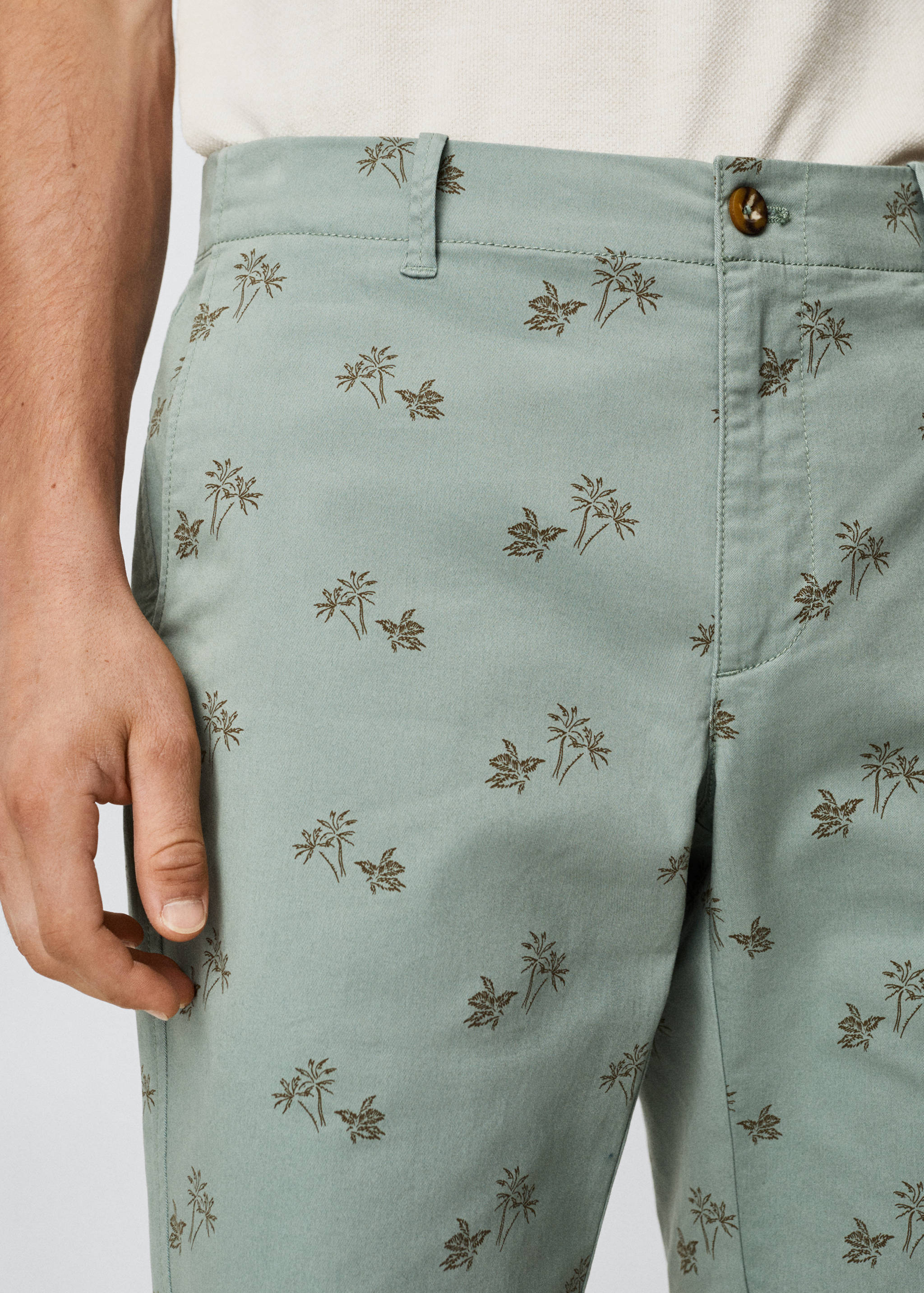 Baumwoll-Bermudashorts mit Motiv - Detail des Artikels 1