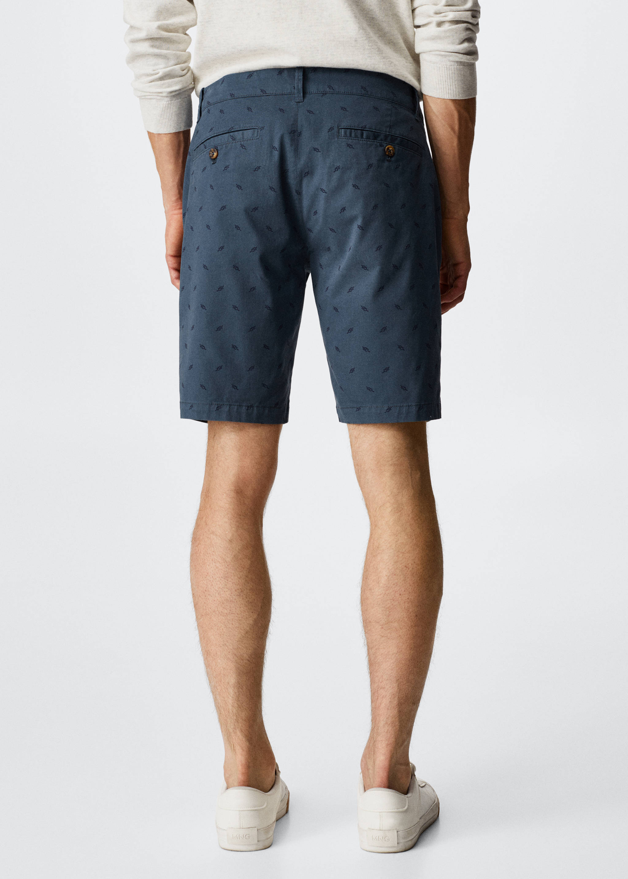 Baumwoll-Bermudashorts mit Motiv - Rückseite des Artikels