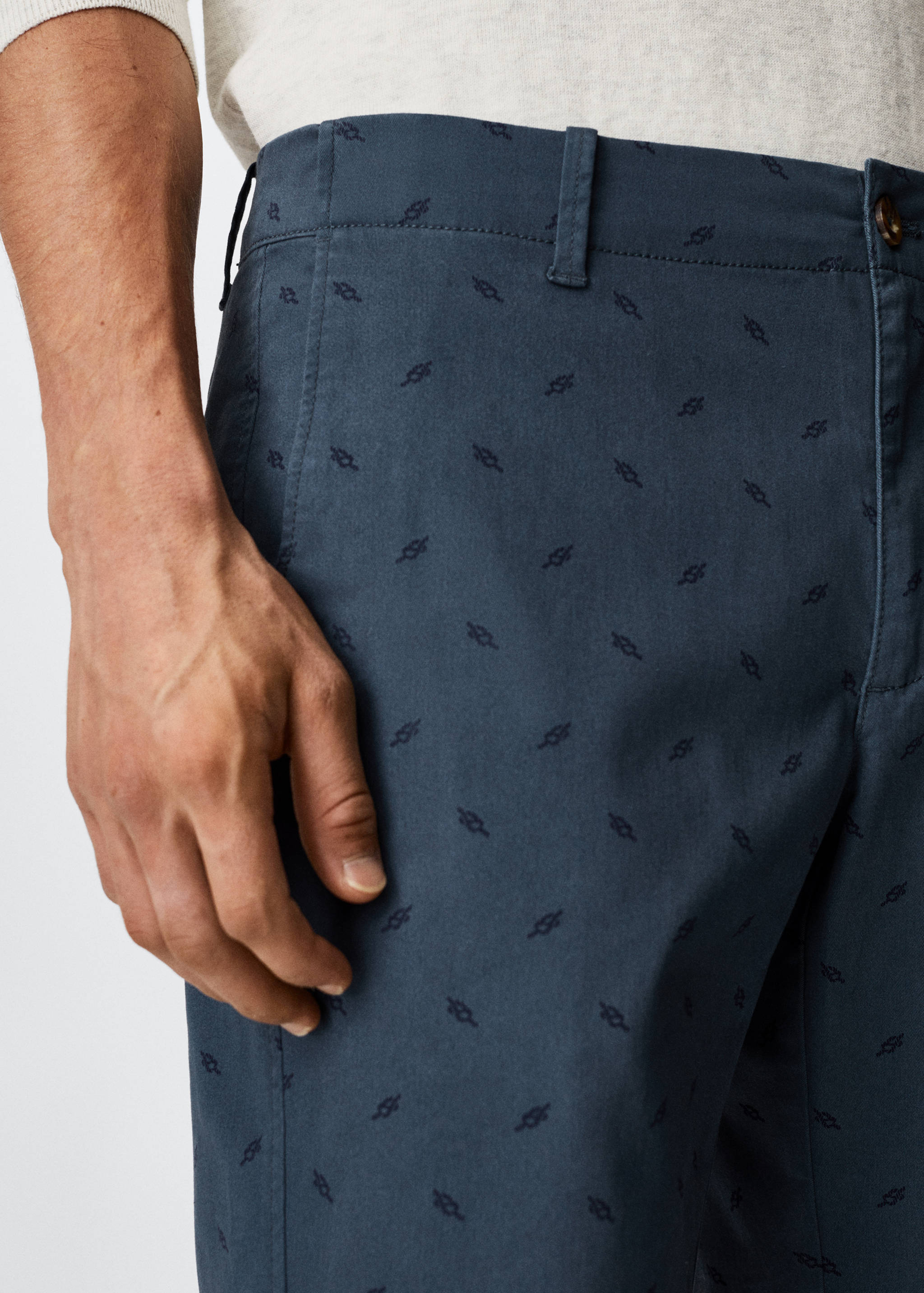 Baumwoll-Bermudashorts mit Motiv - Detail des Artikels 1