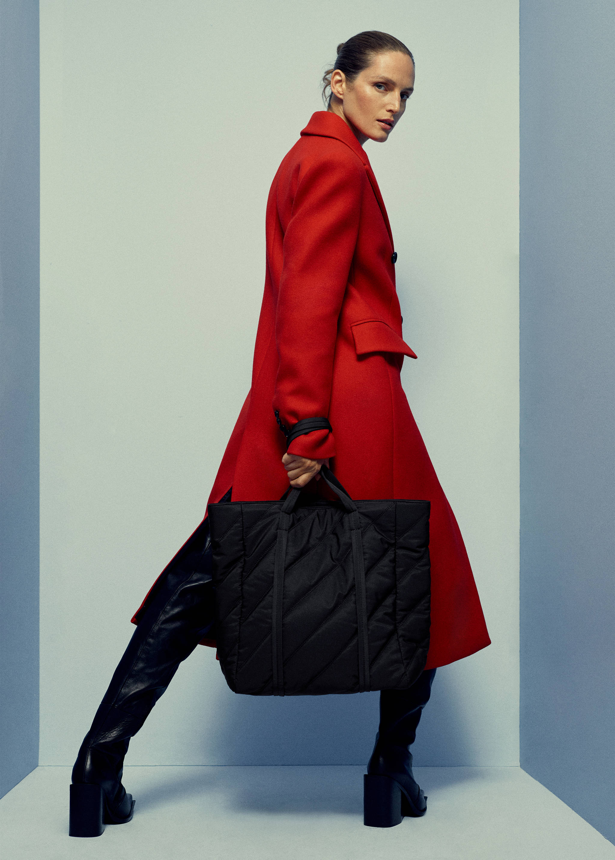 Gesteppte Shopper-Tasche - Allgemeine Ansicht