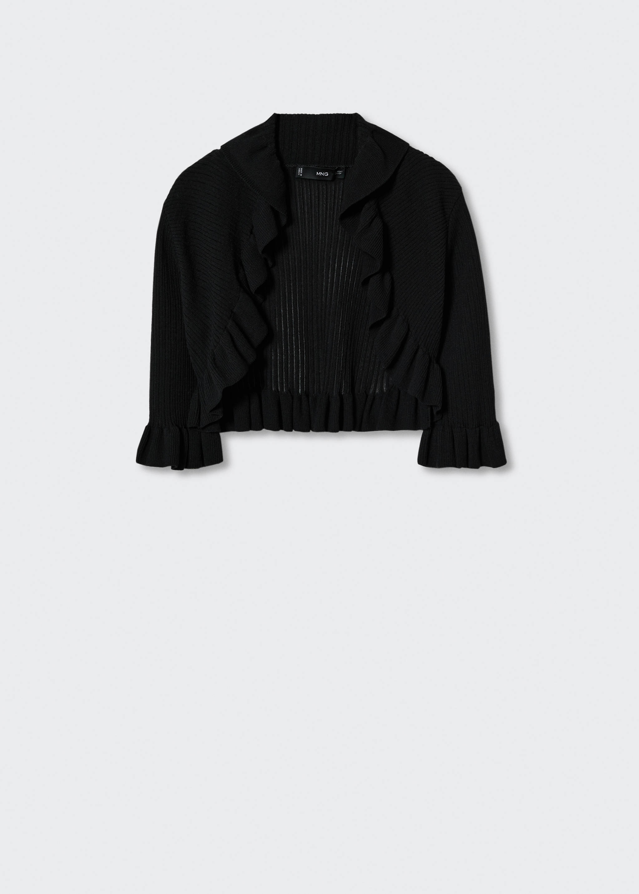 Strick-Cardigan mit Rüschen - Artikel ohne Model