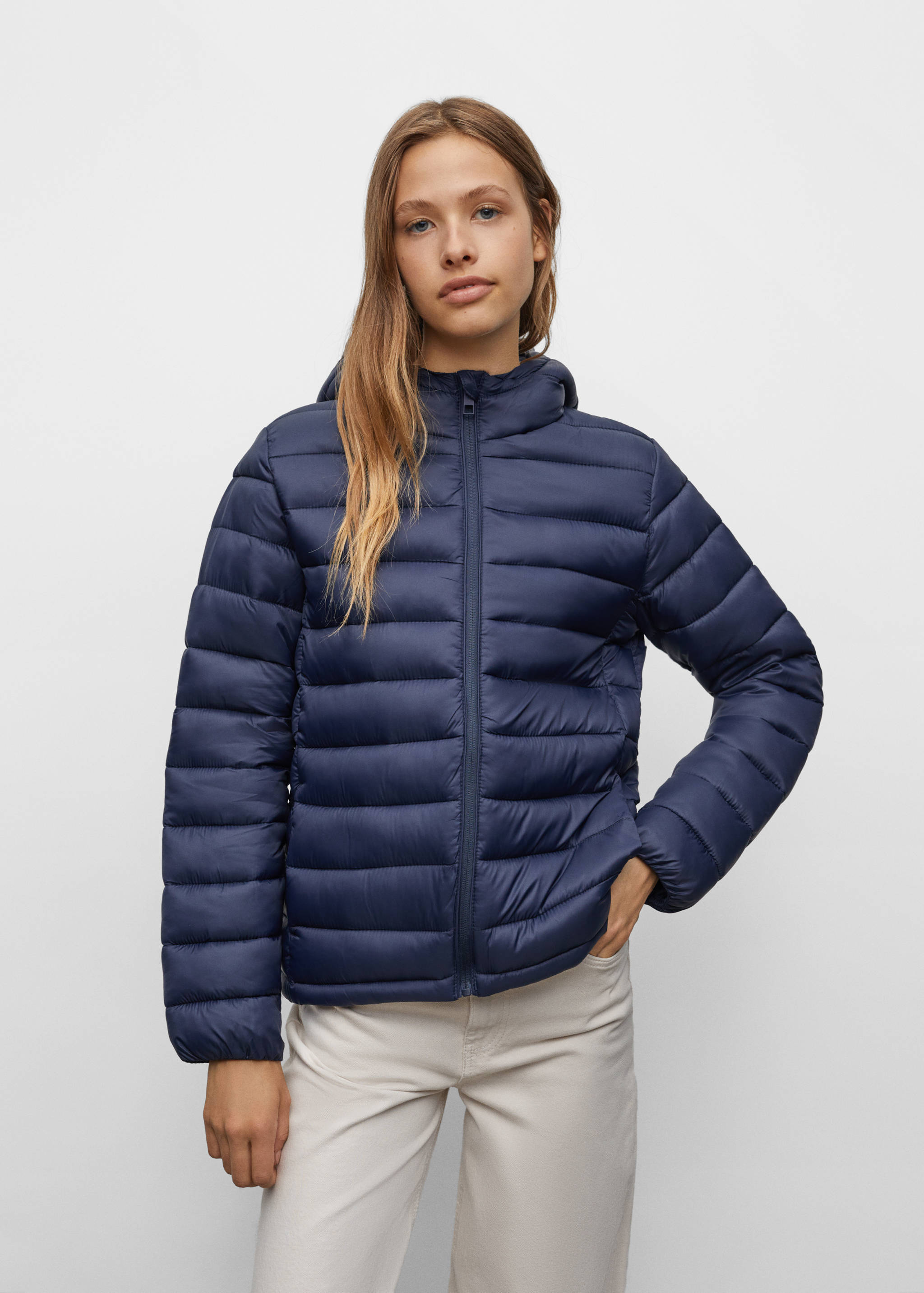 Hood quilted coat - Medium plane