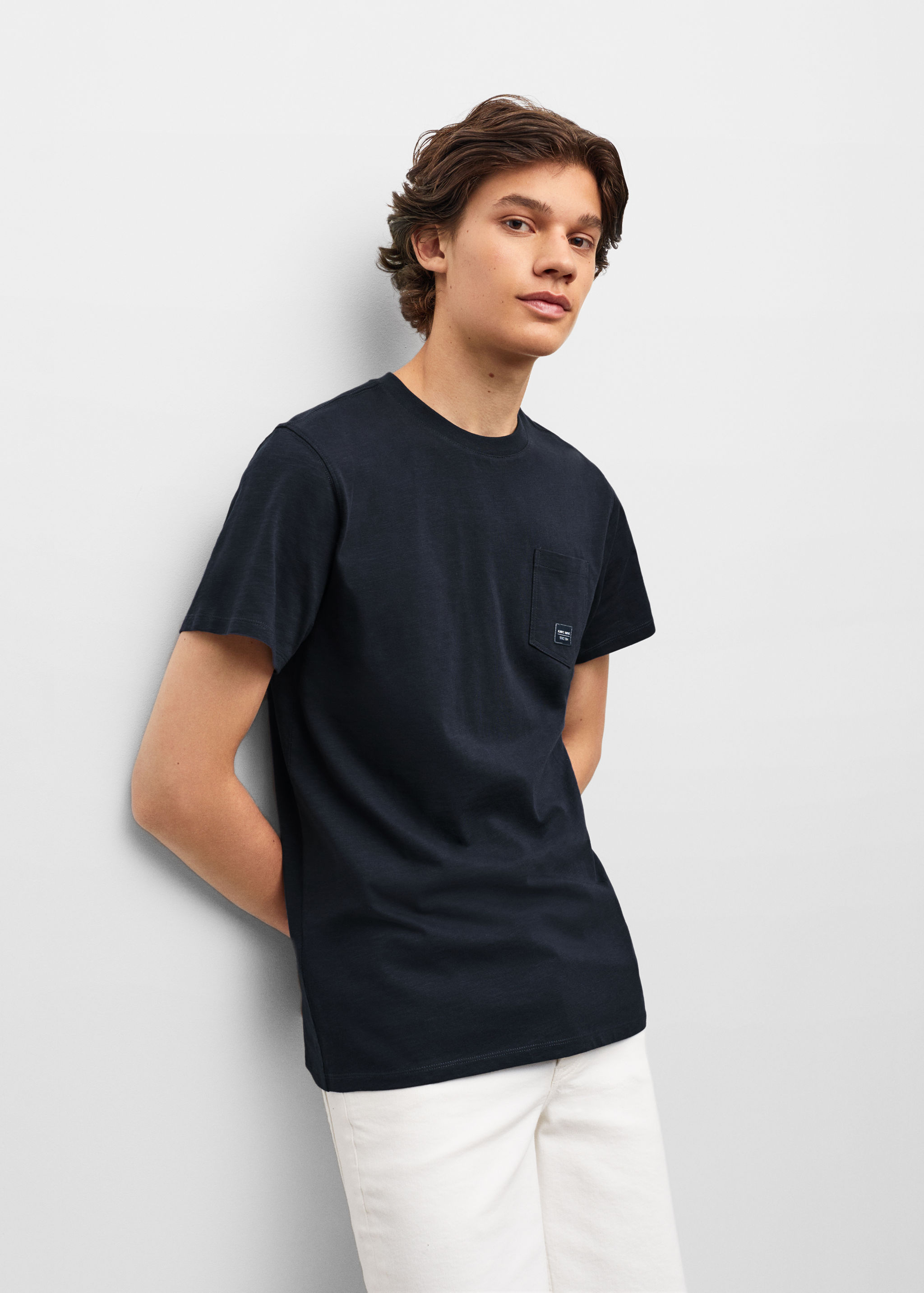 Pocket cotton T-shirt - Medium plane