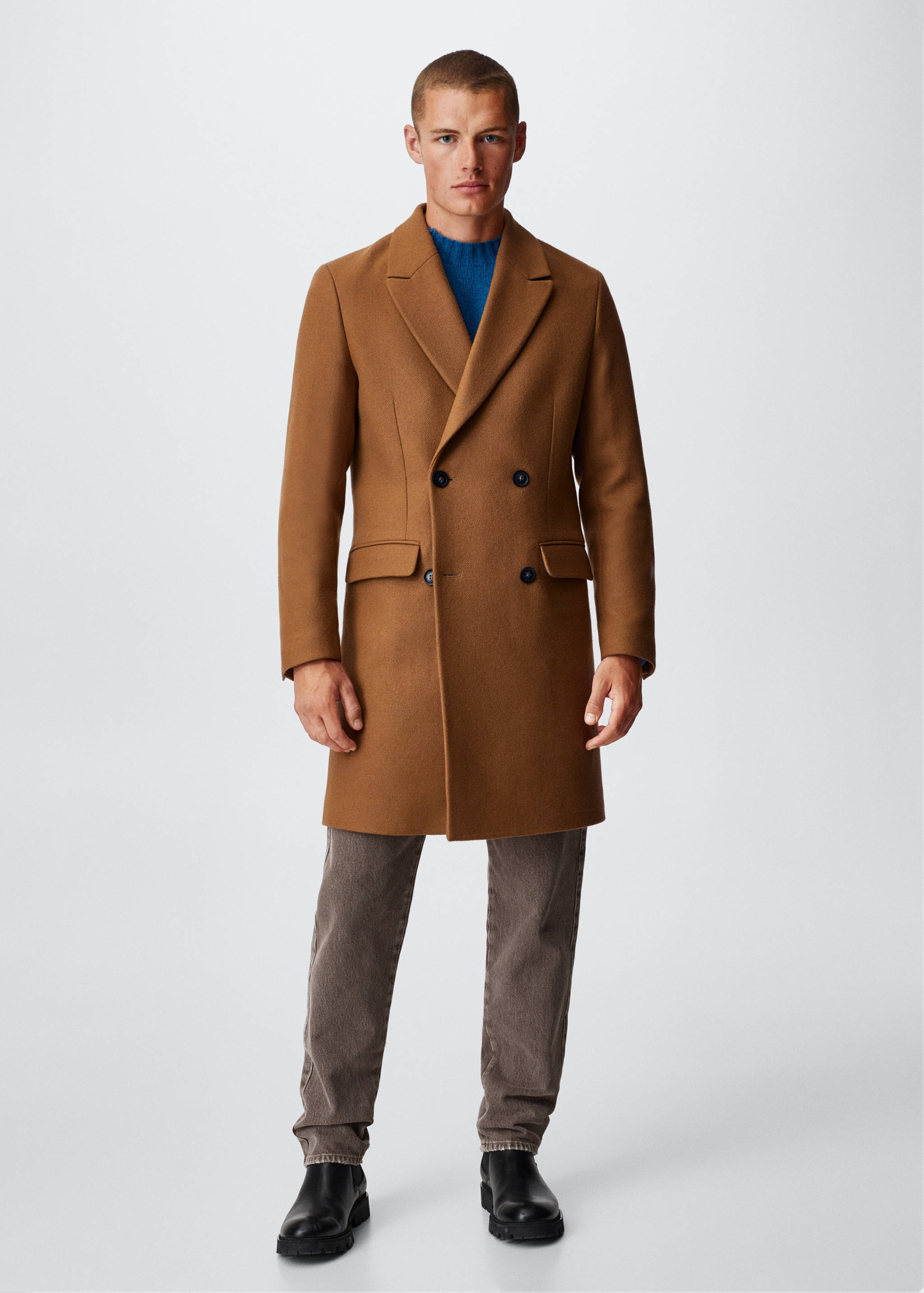 Abrigo largo lana - Plano general