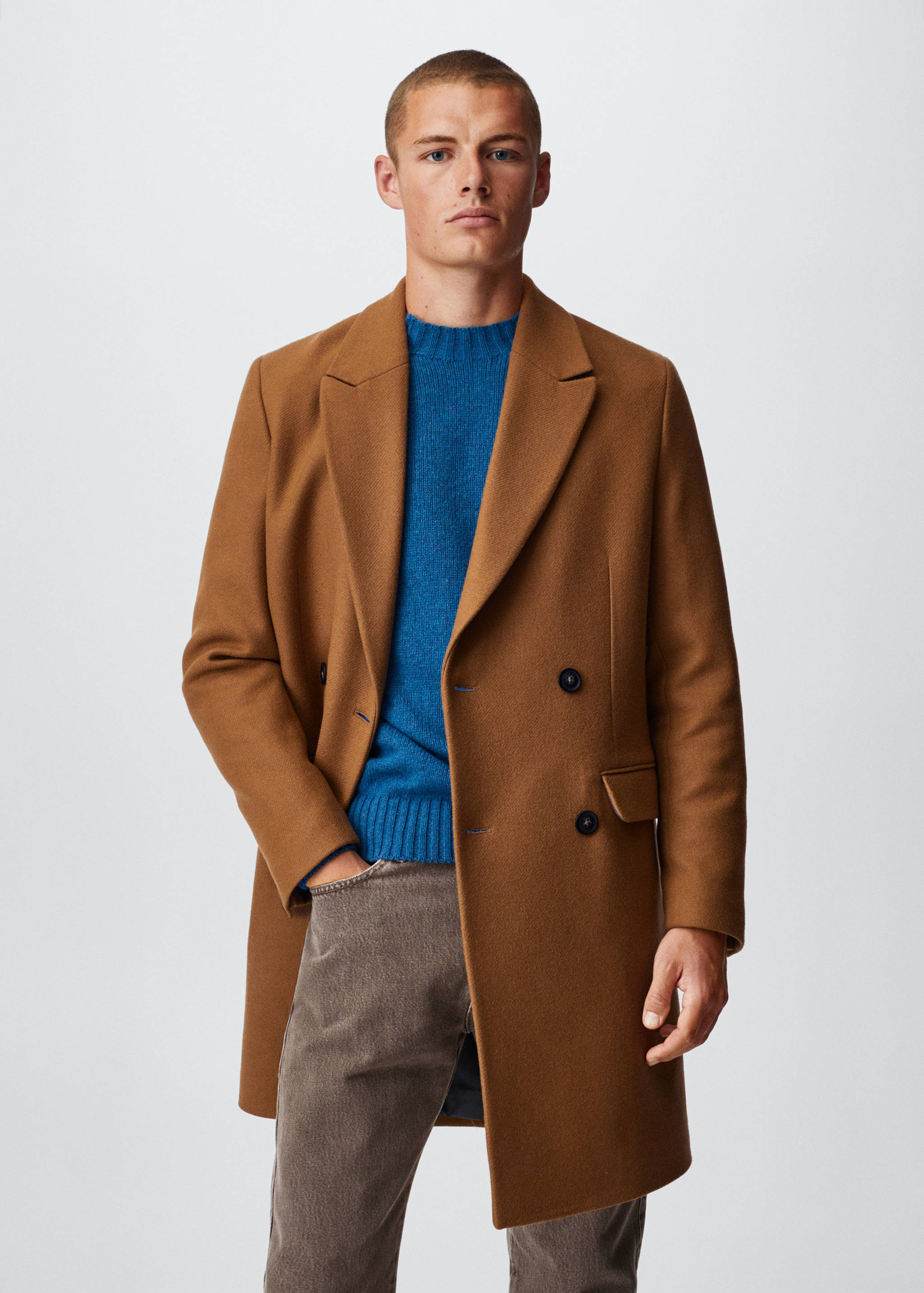 Abrigo largo lana - Plano medio