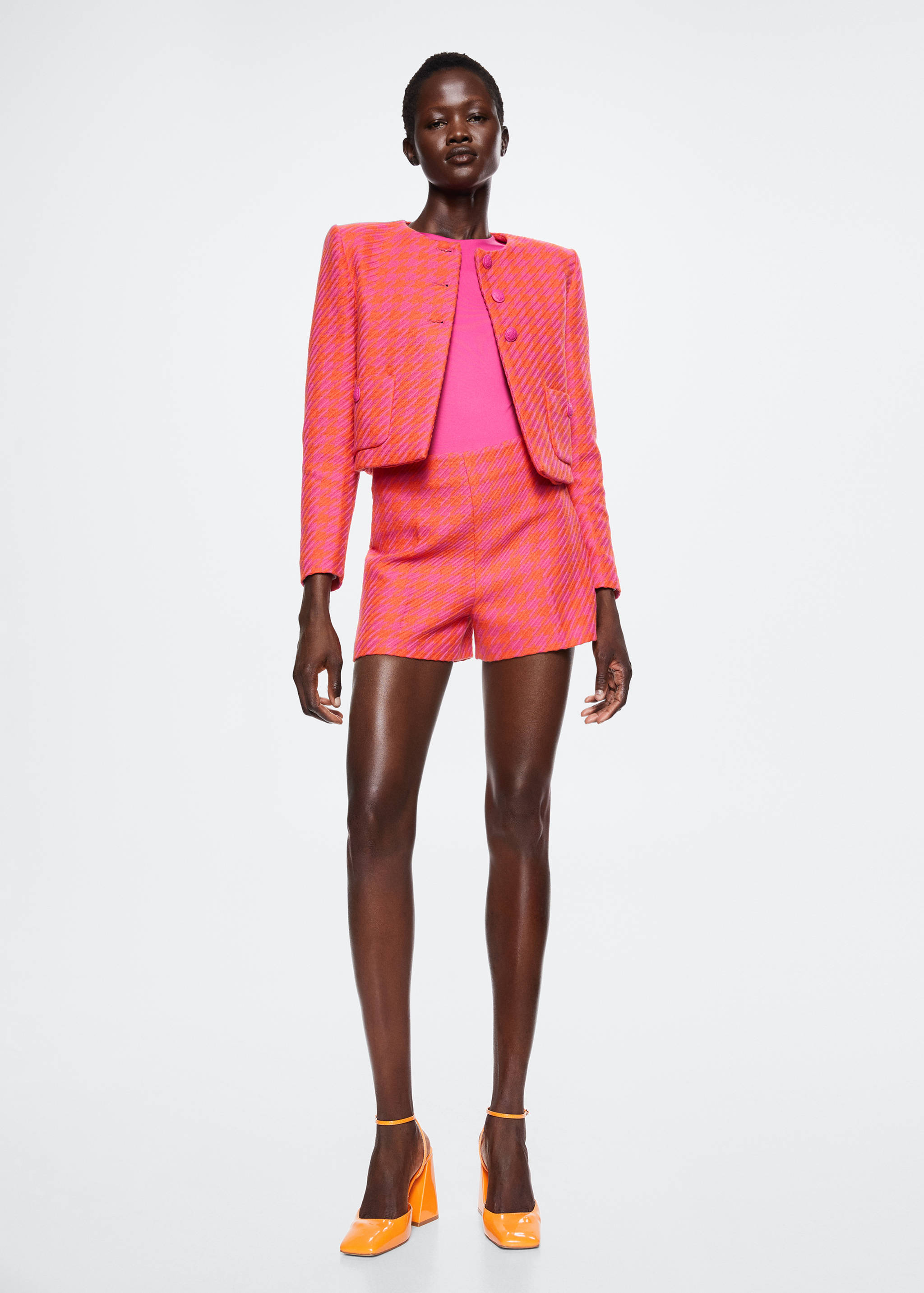 Short imprimé pied-de-poule - Plan général