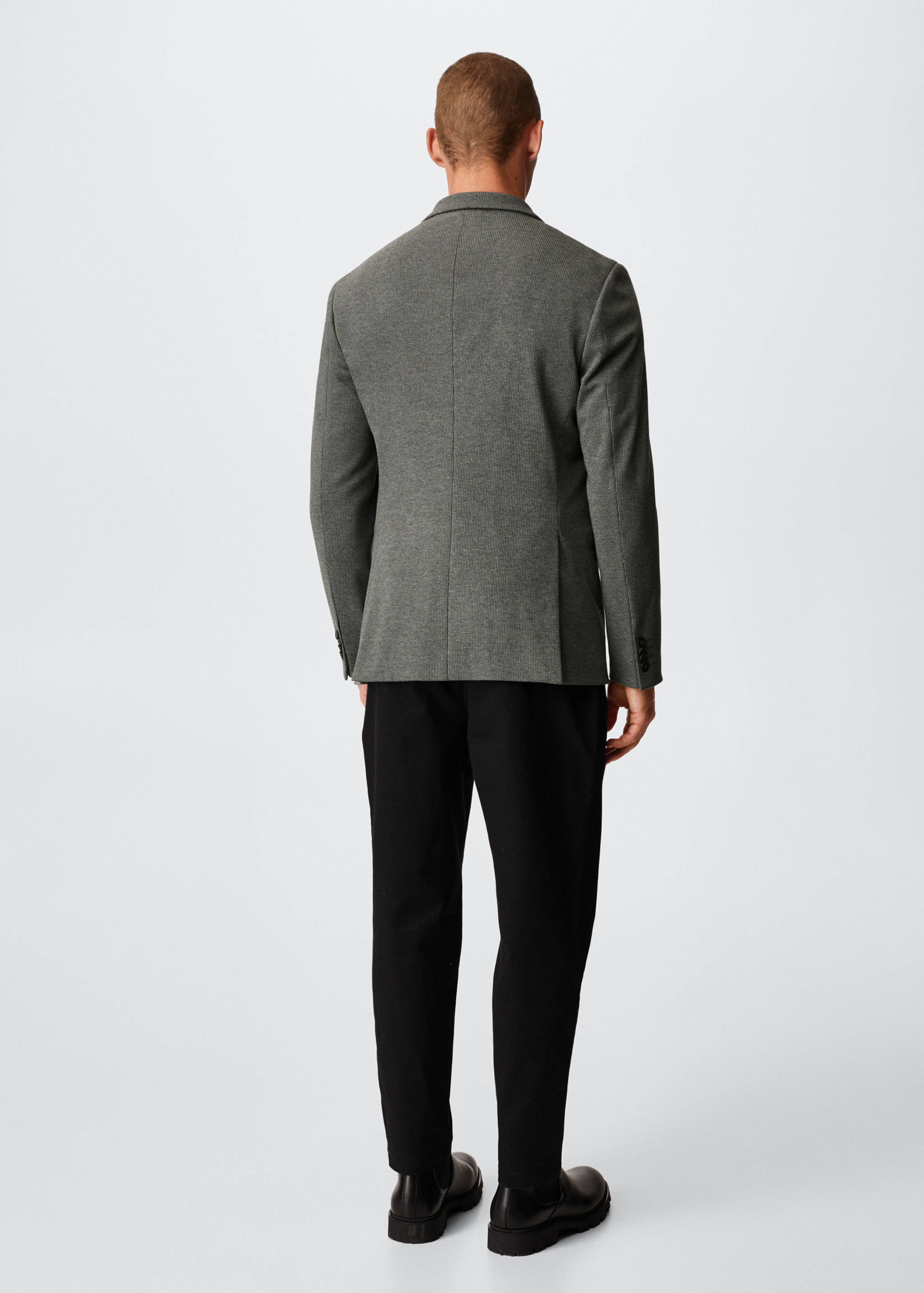Slim fit cotton blazer - Reverse of the article