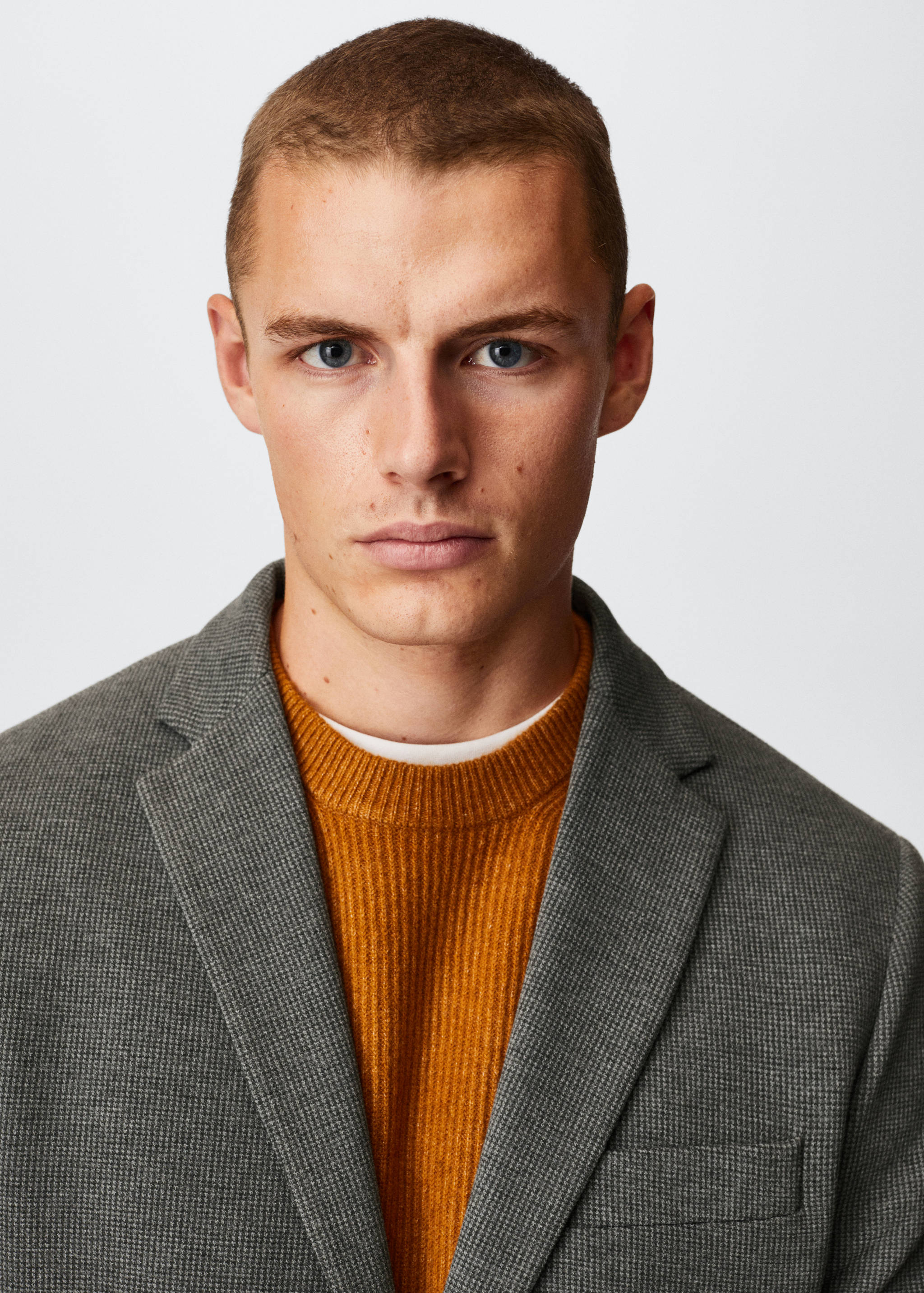 Slim fit cotton blazer - Details of the article 1