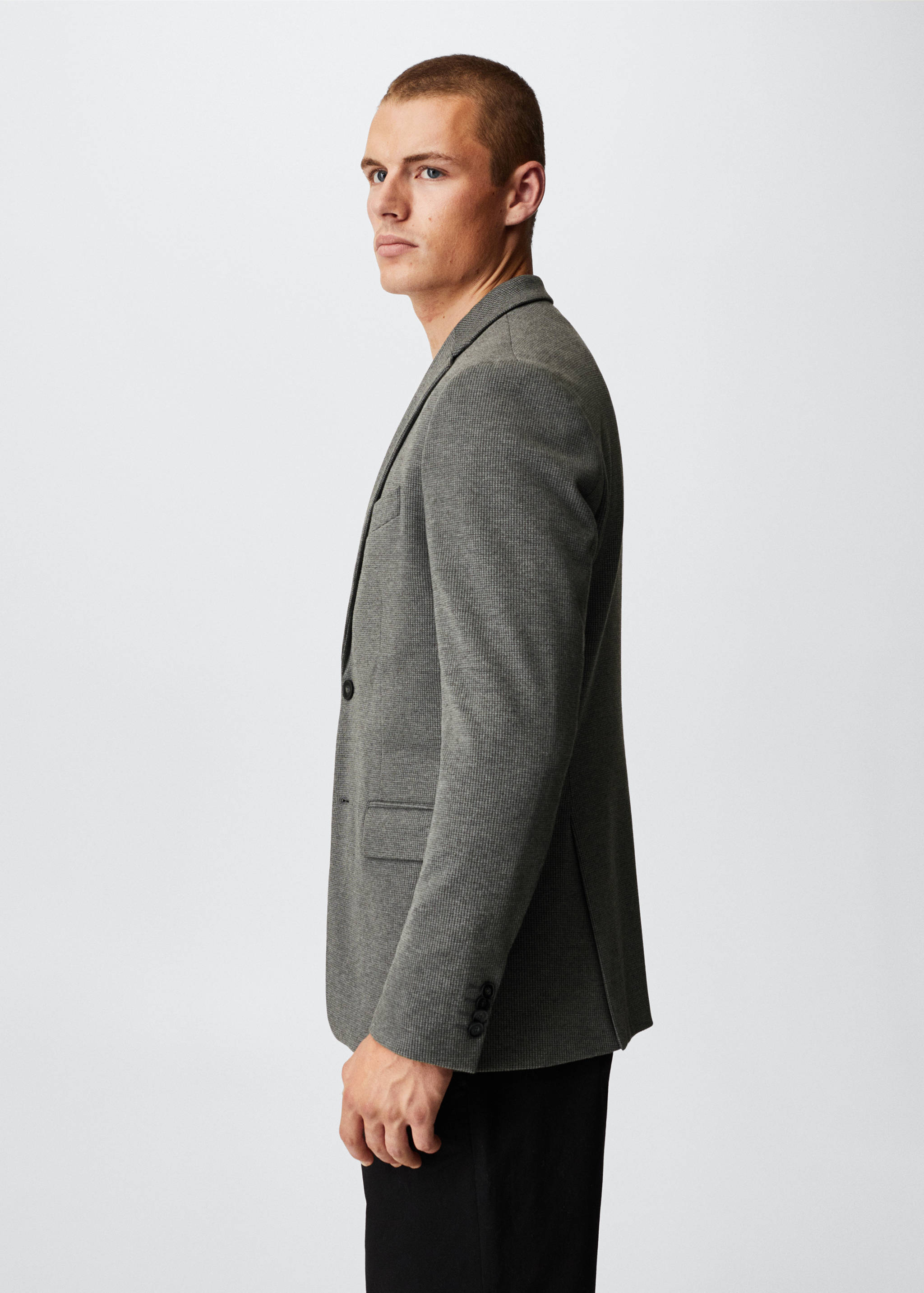 Slim fit cotton blazer - Details of the article 4