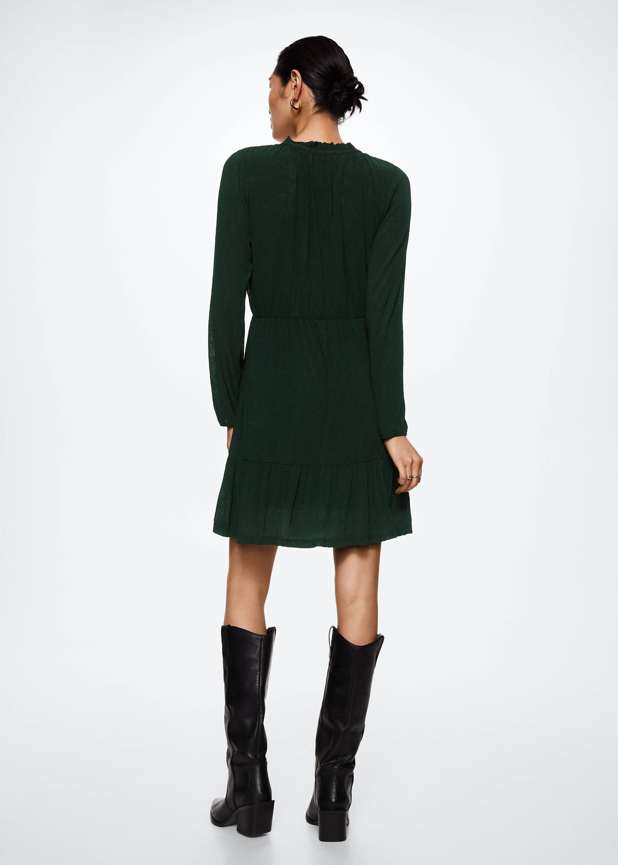 Textured short dress - Reverse of the article