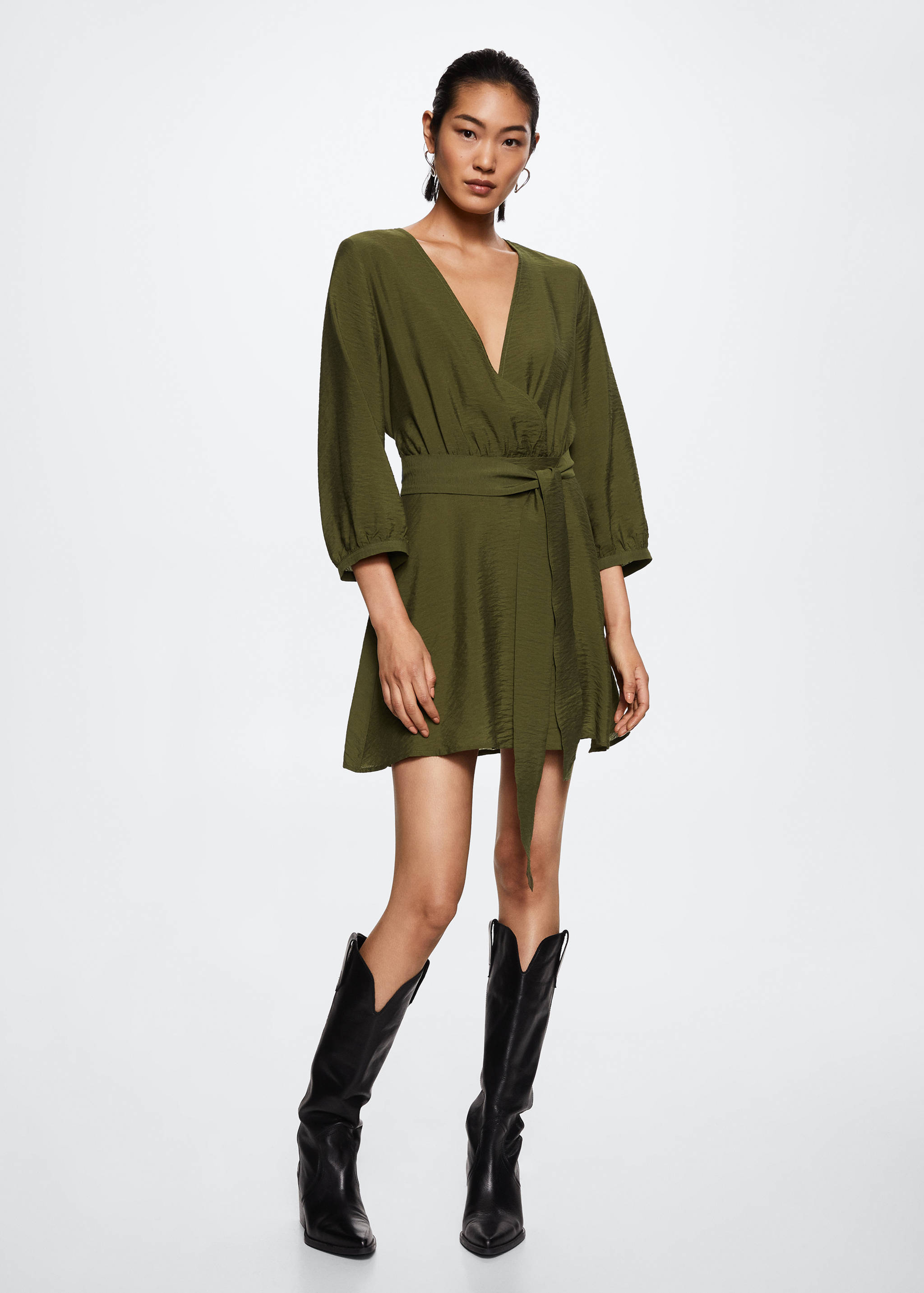 Vestit setinat cinturó - Pla general