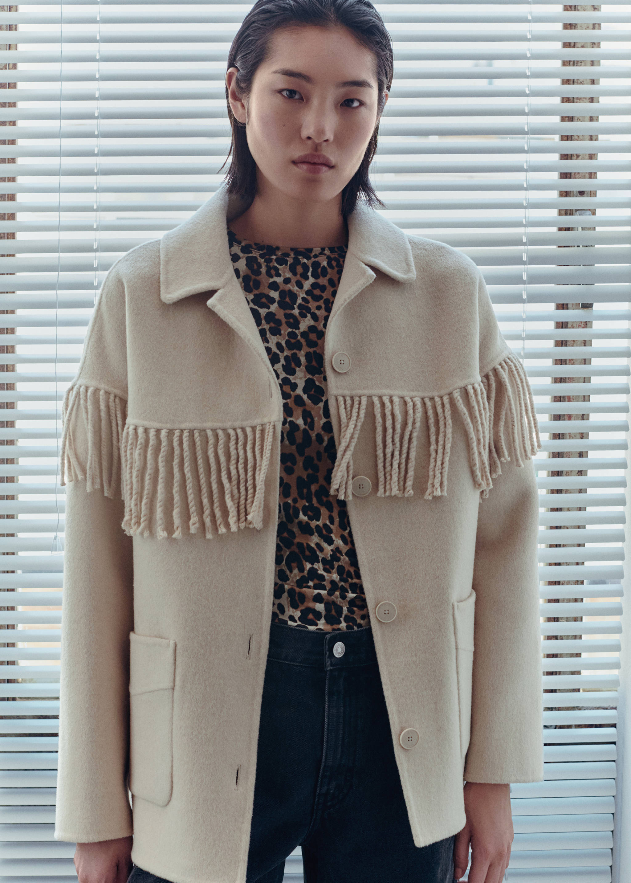 Handmade fringed overshirt - Details of the article 6