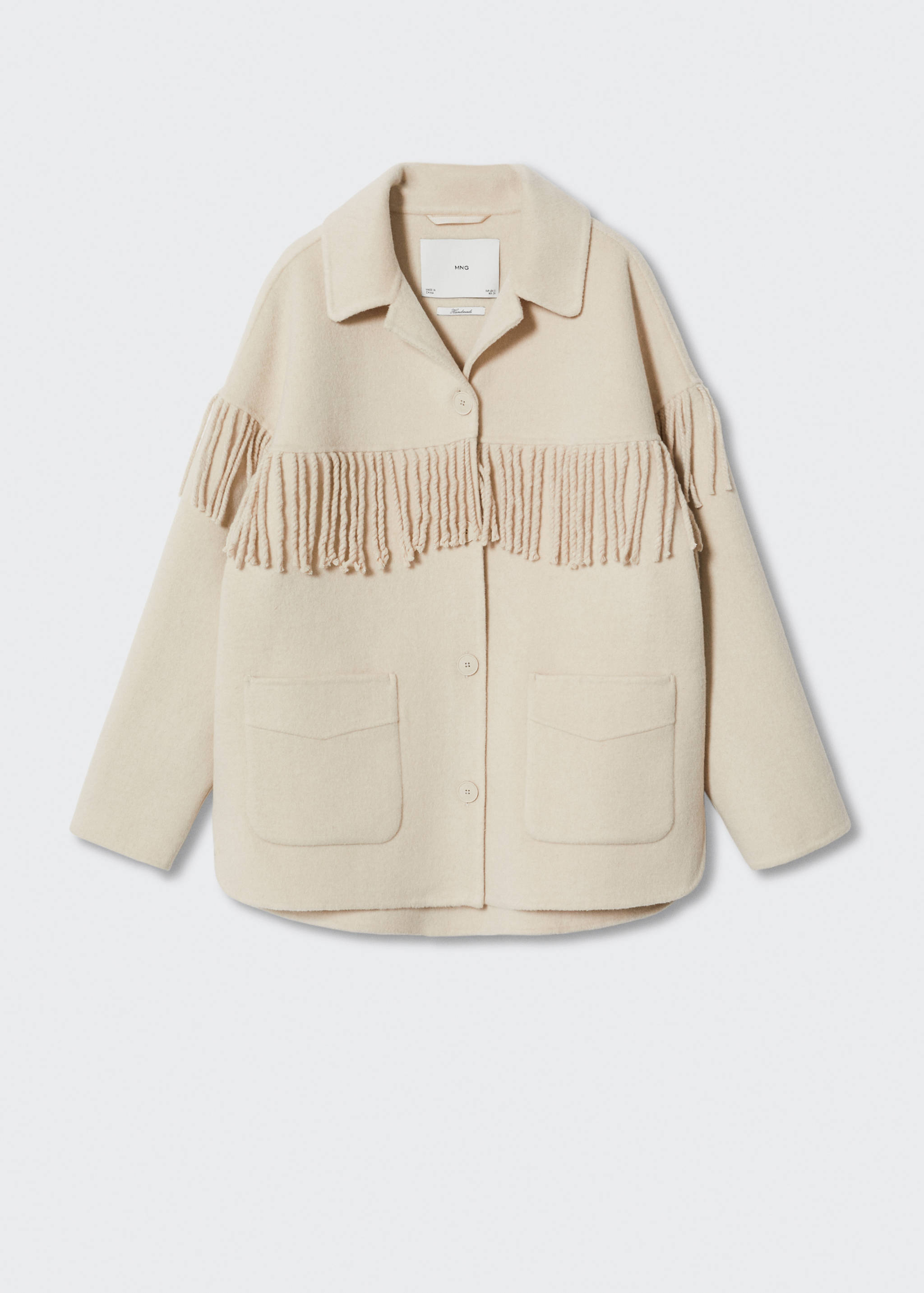 Handmade fringed overshirt - Article without model