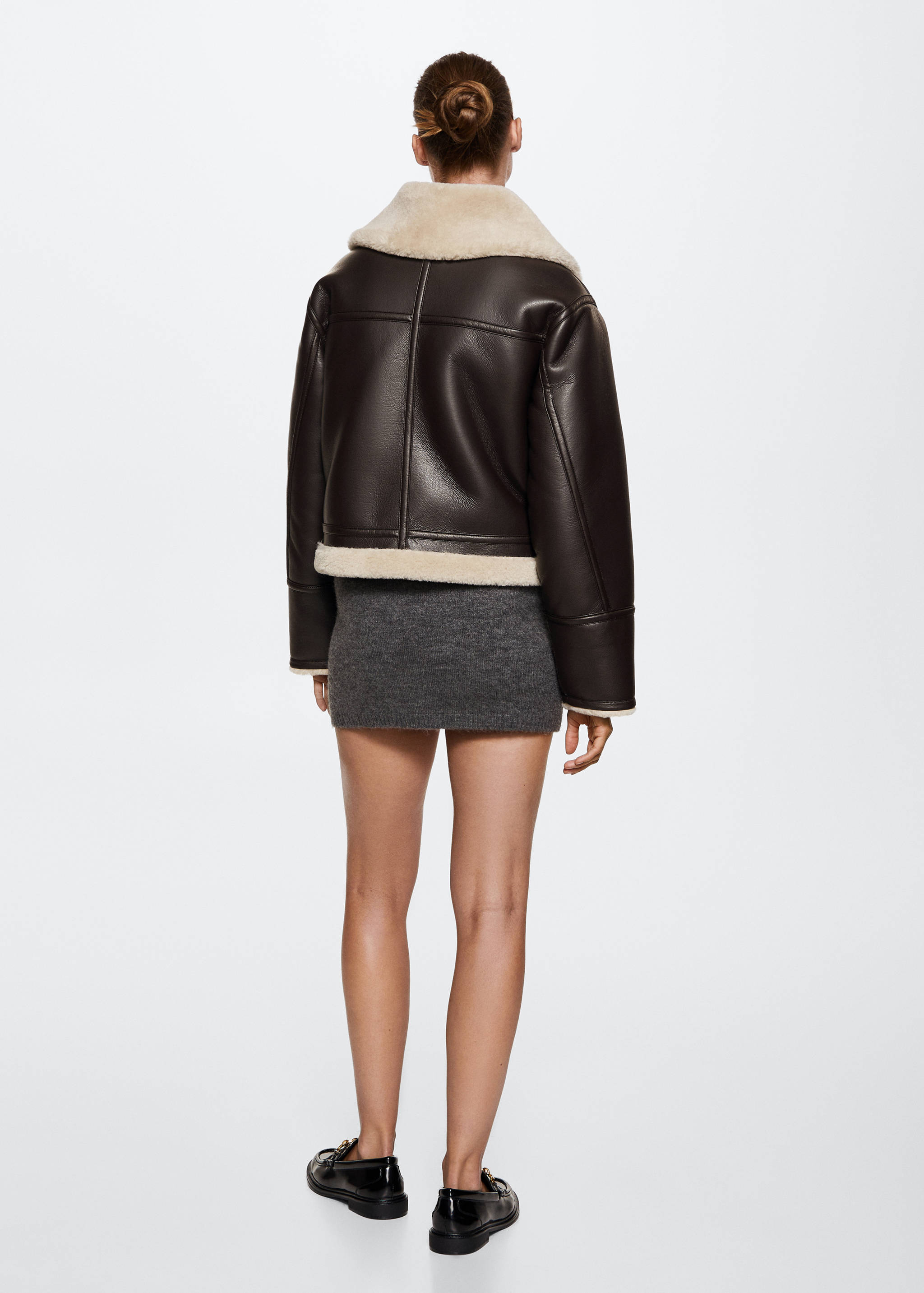 Jacket with shearling-effect lining - Reverse of the article