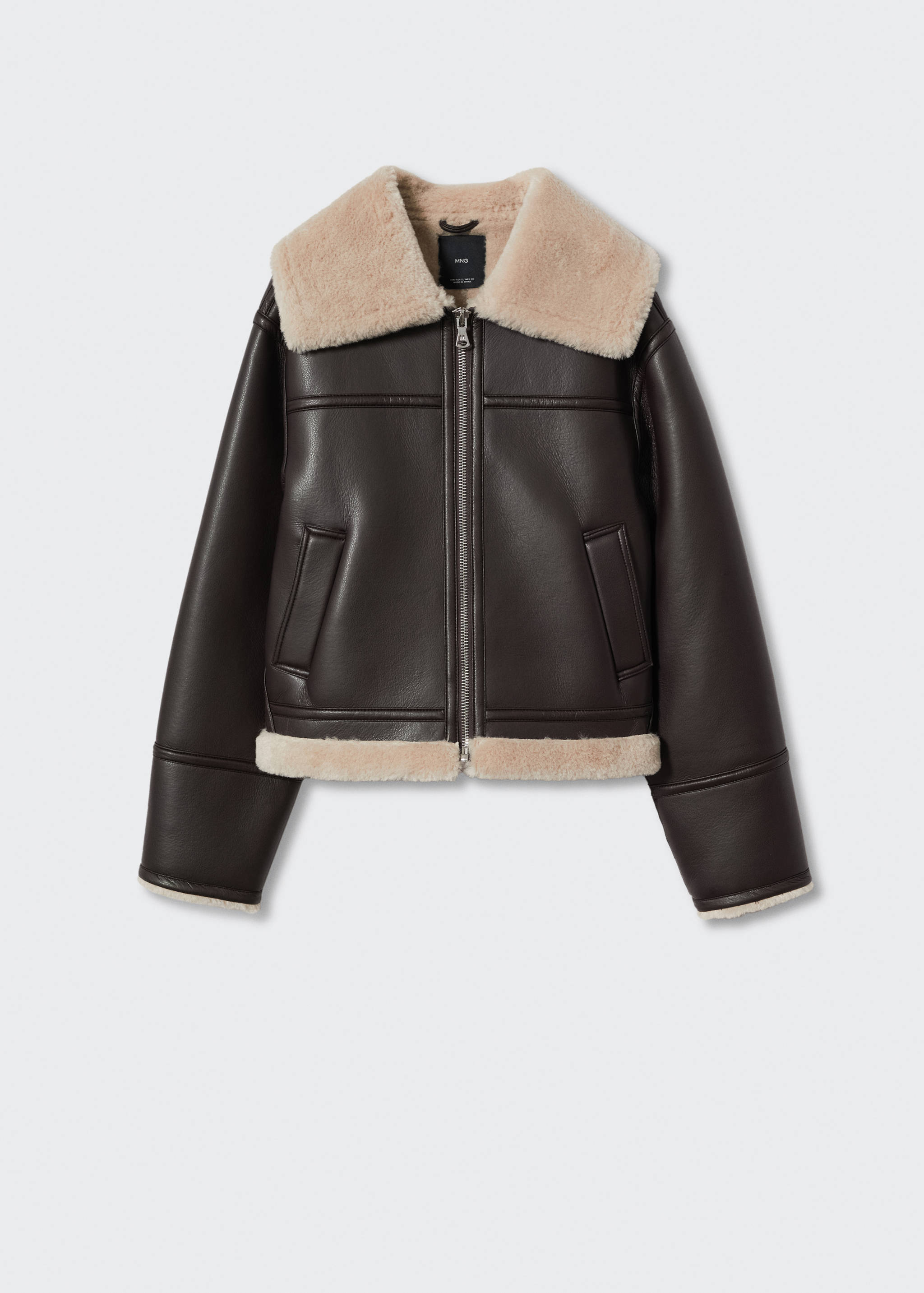 Jacket with shearling-effect lining - Article without model