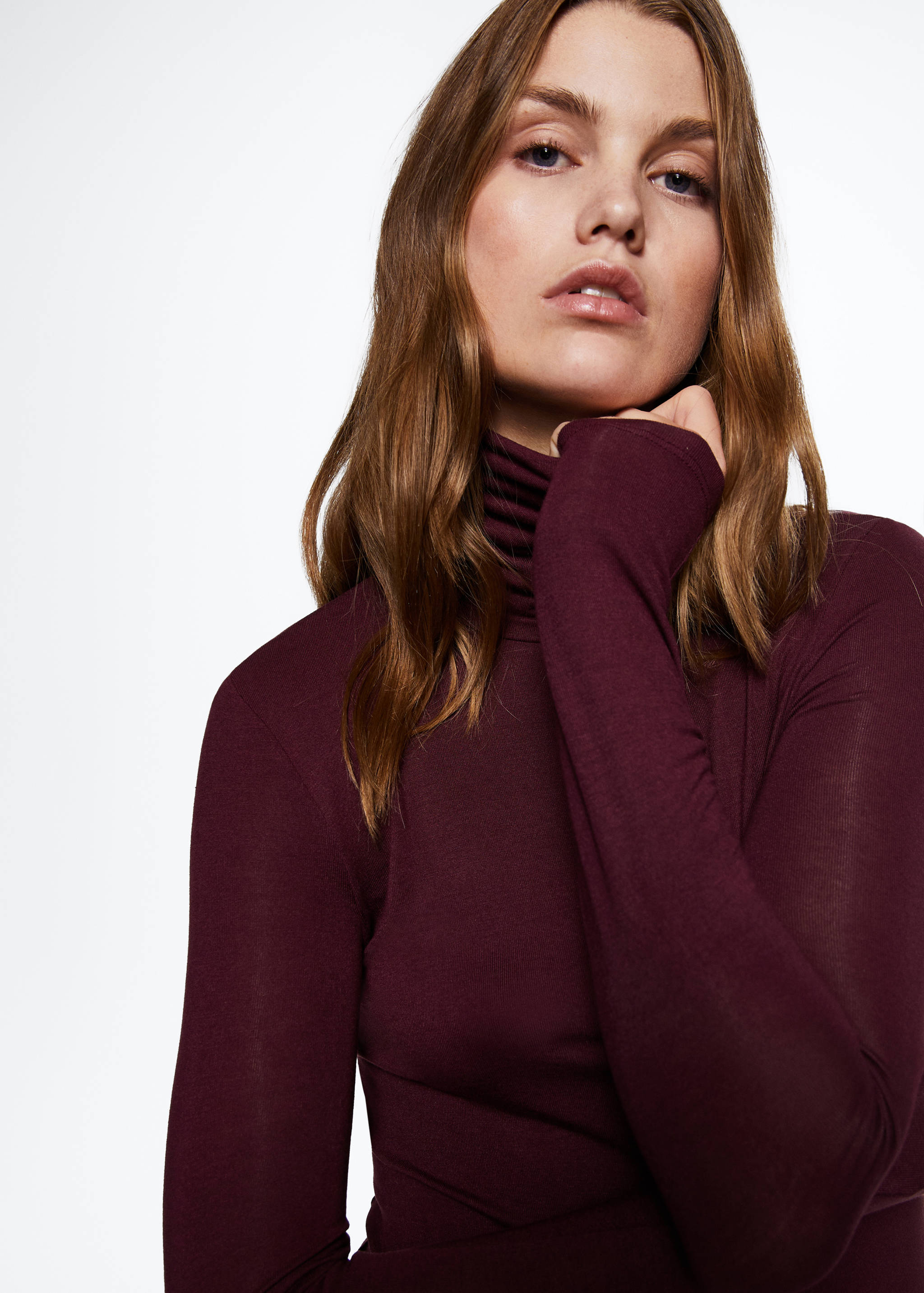 Μπλούζα ψηλός γιακάς ντραπέ - Λεπτομέρεια του προϊόντος 1