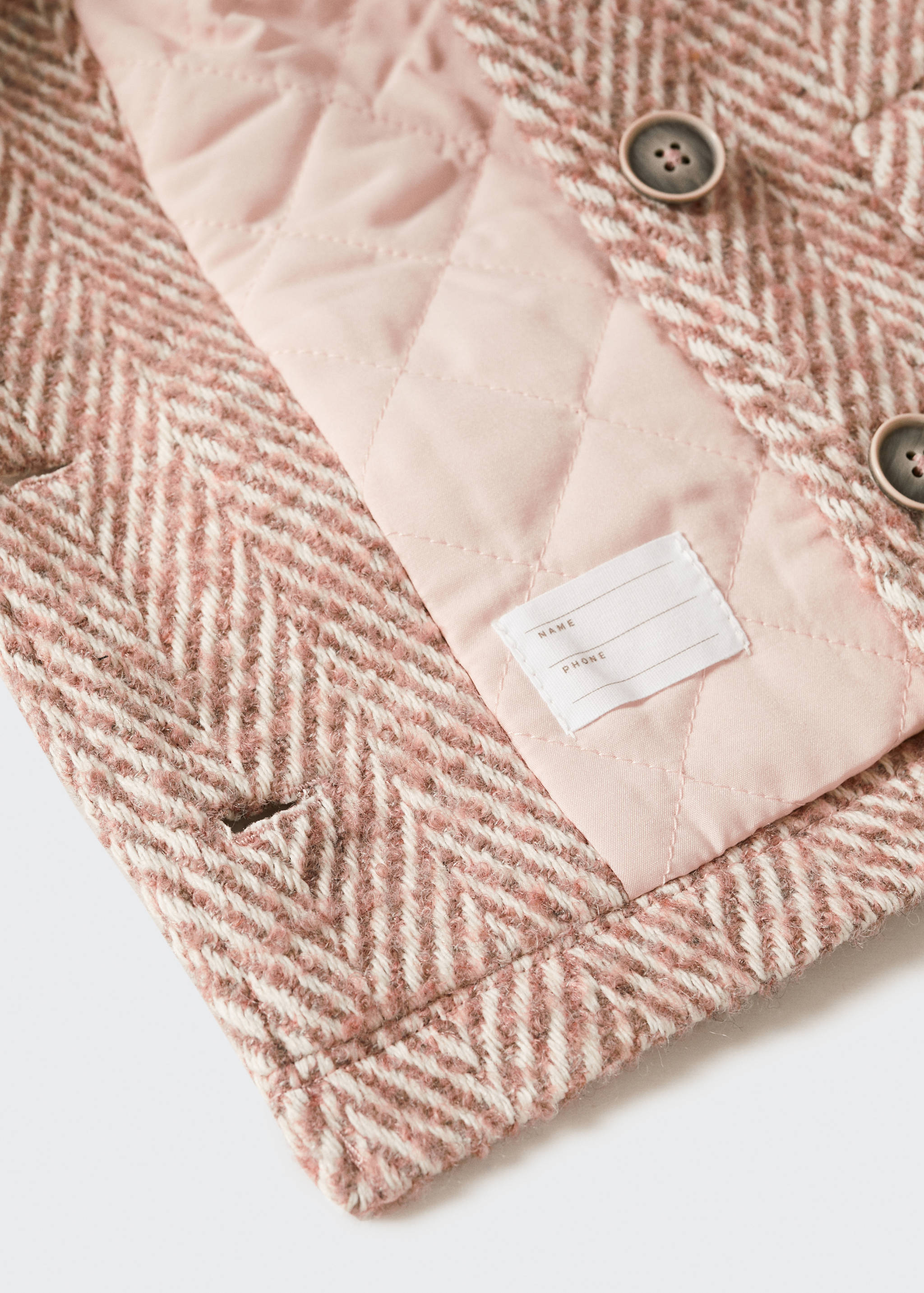 Παλτό ύφασμα ψαροκόκαλο  - Λεπτομέρεια του προϊόντος 8