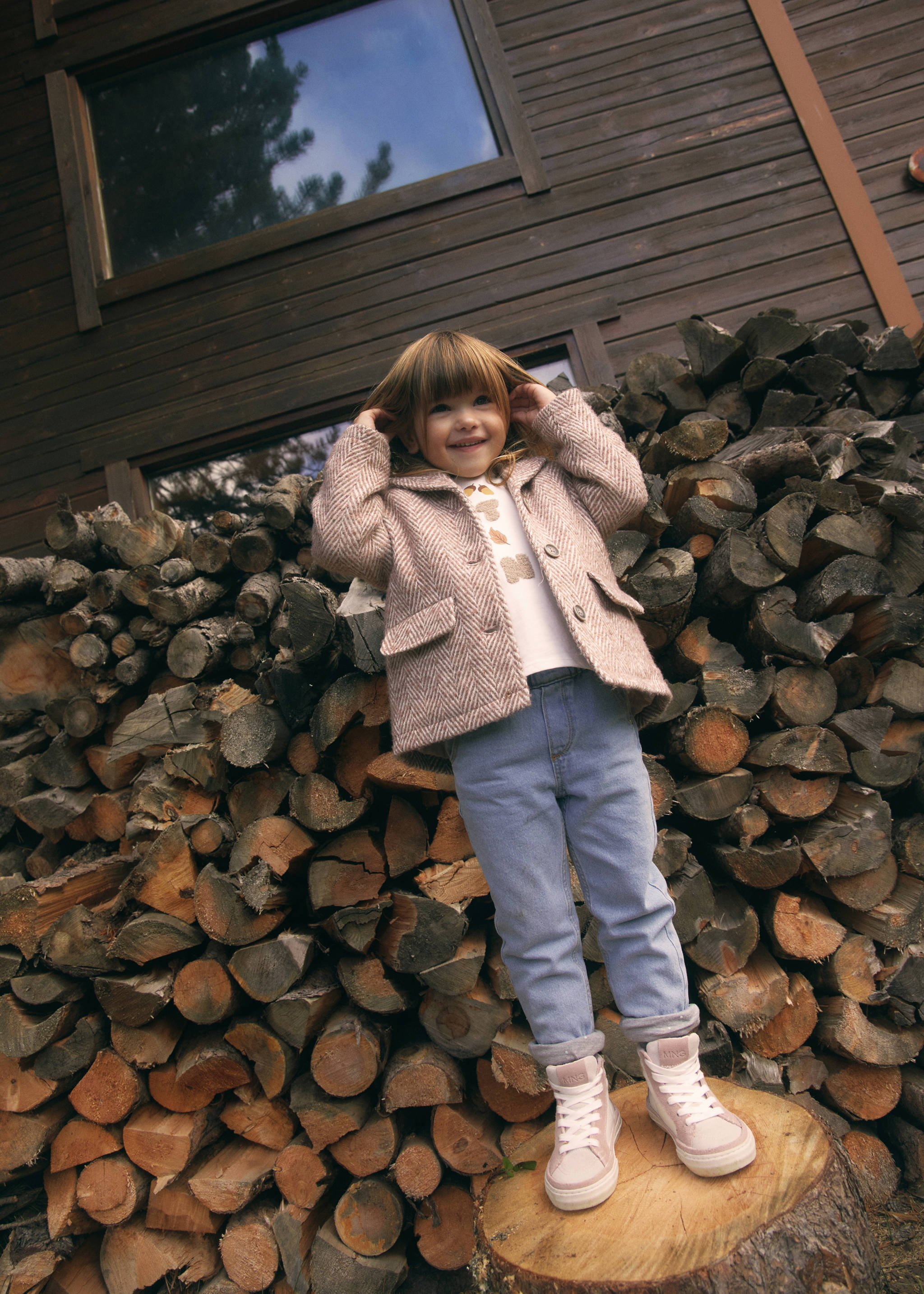 Παλτό ύφασμα ψαροκόκαλο  - Λεπτομέρεια του προϊόντος 5