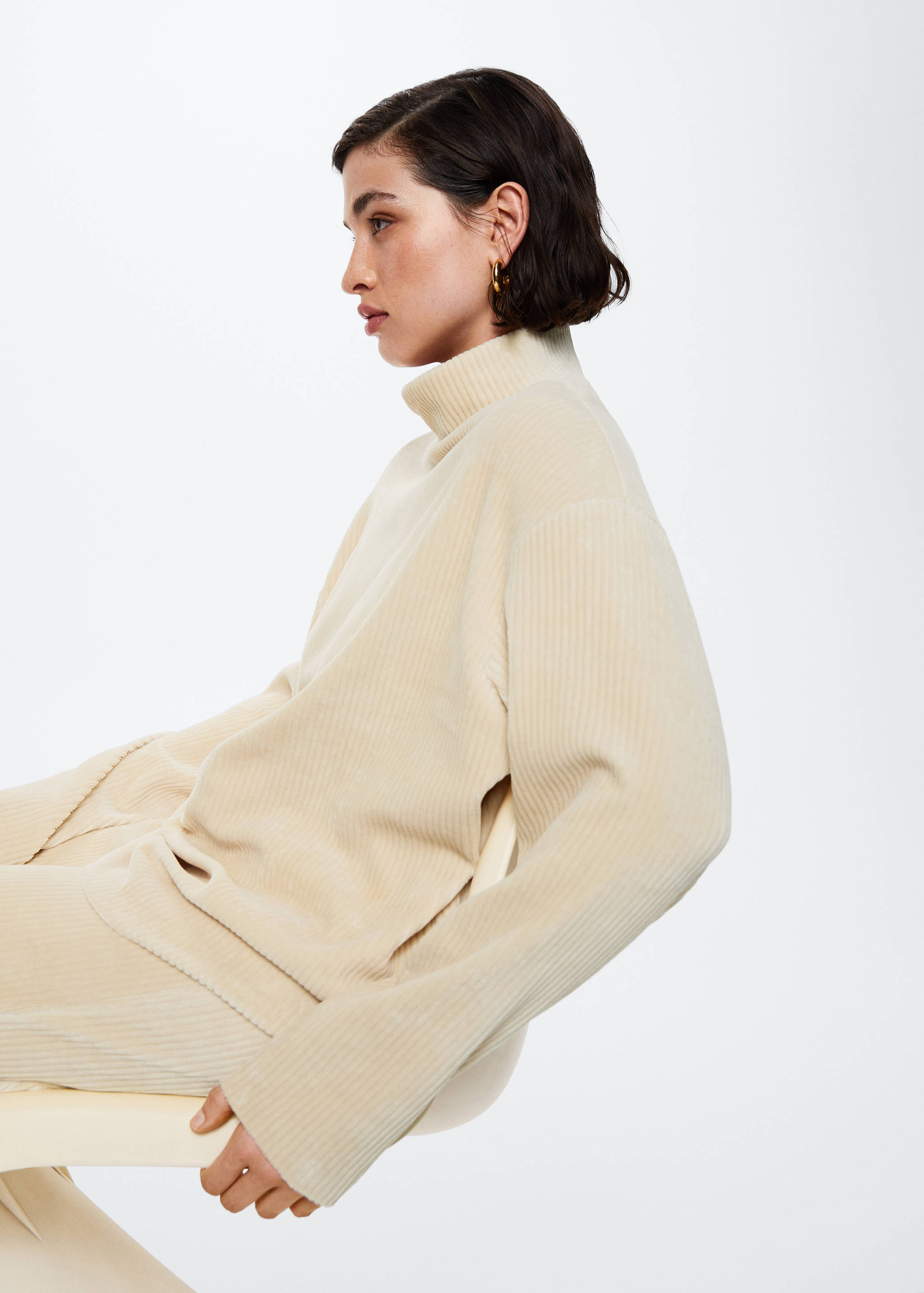 Corduroy sweatshirt met trechterhals - Detail van het artikel 4