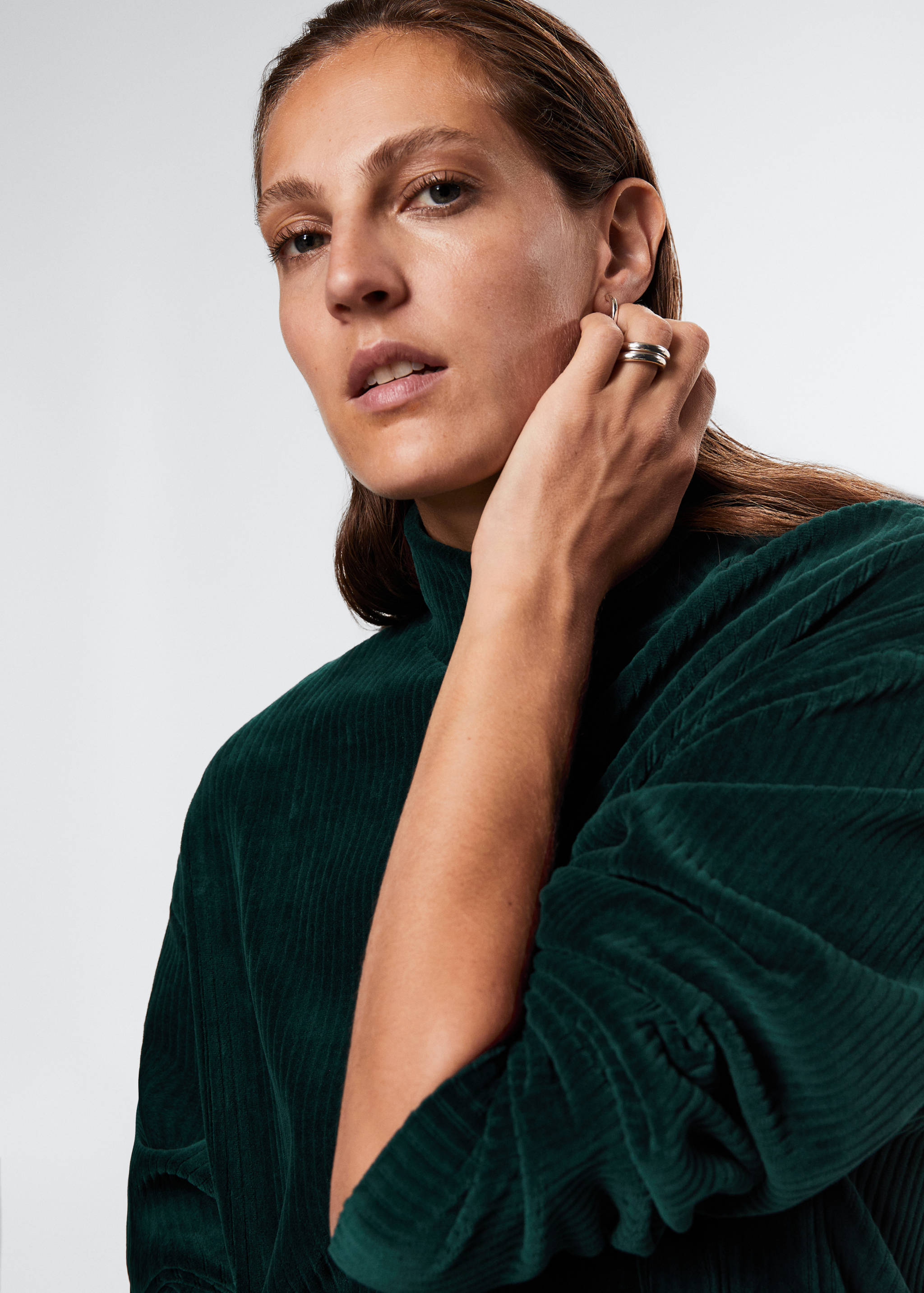 Corduroy sweatshirt met trechterhals - Detail van het artikel 4