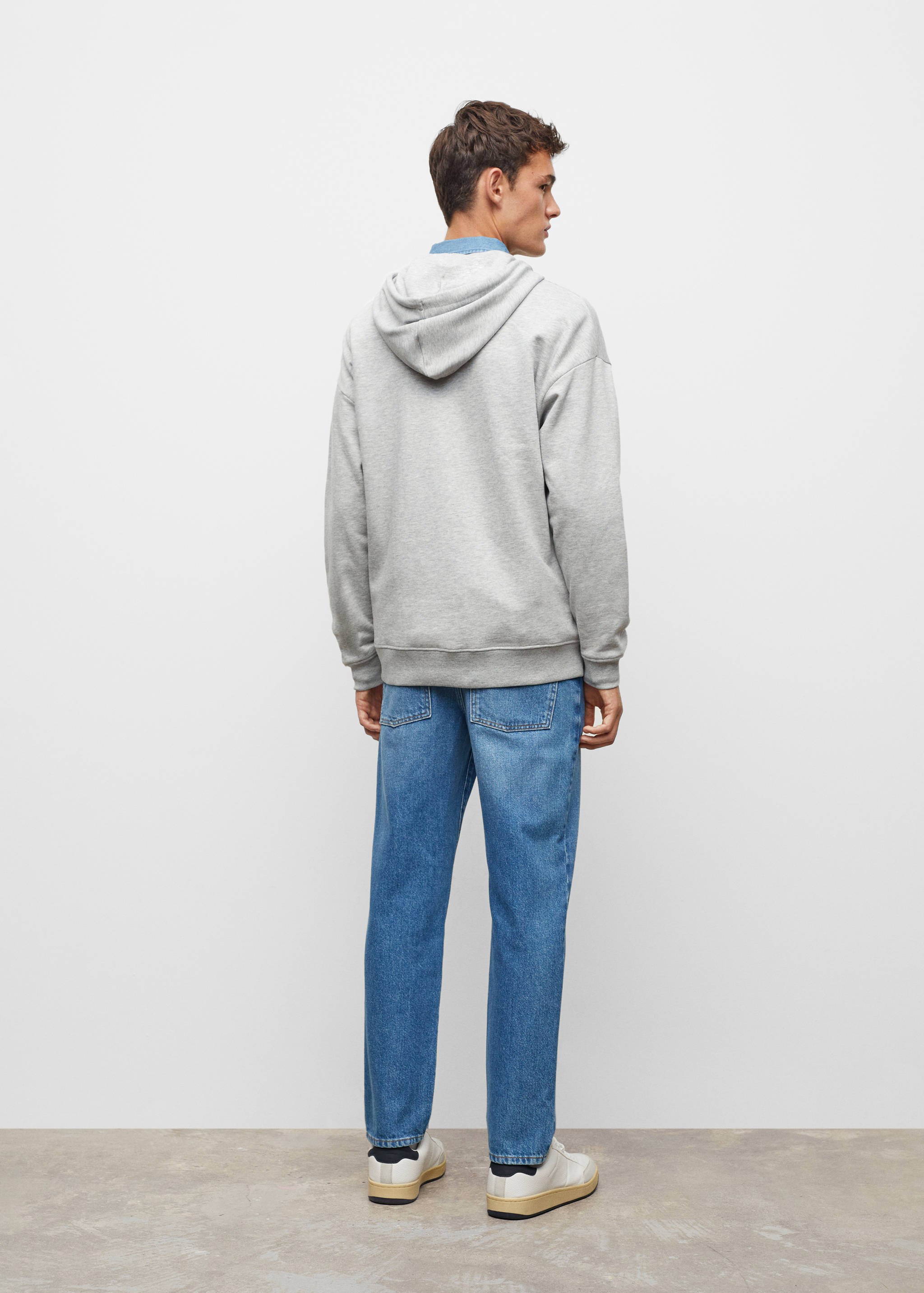 Sweatshirt mit Zip und Schriftzug - Rückseite des Artikels