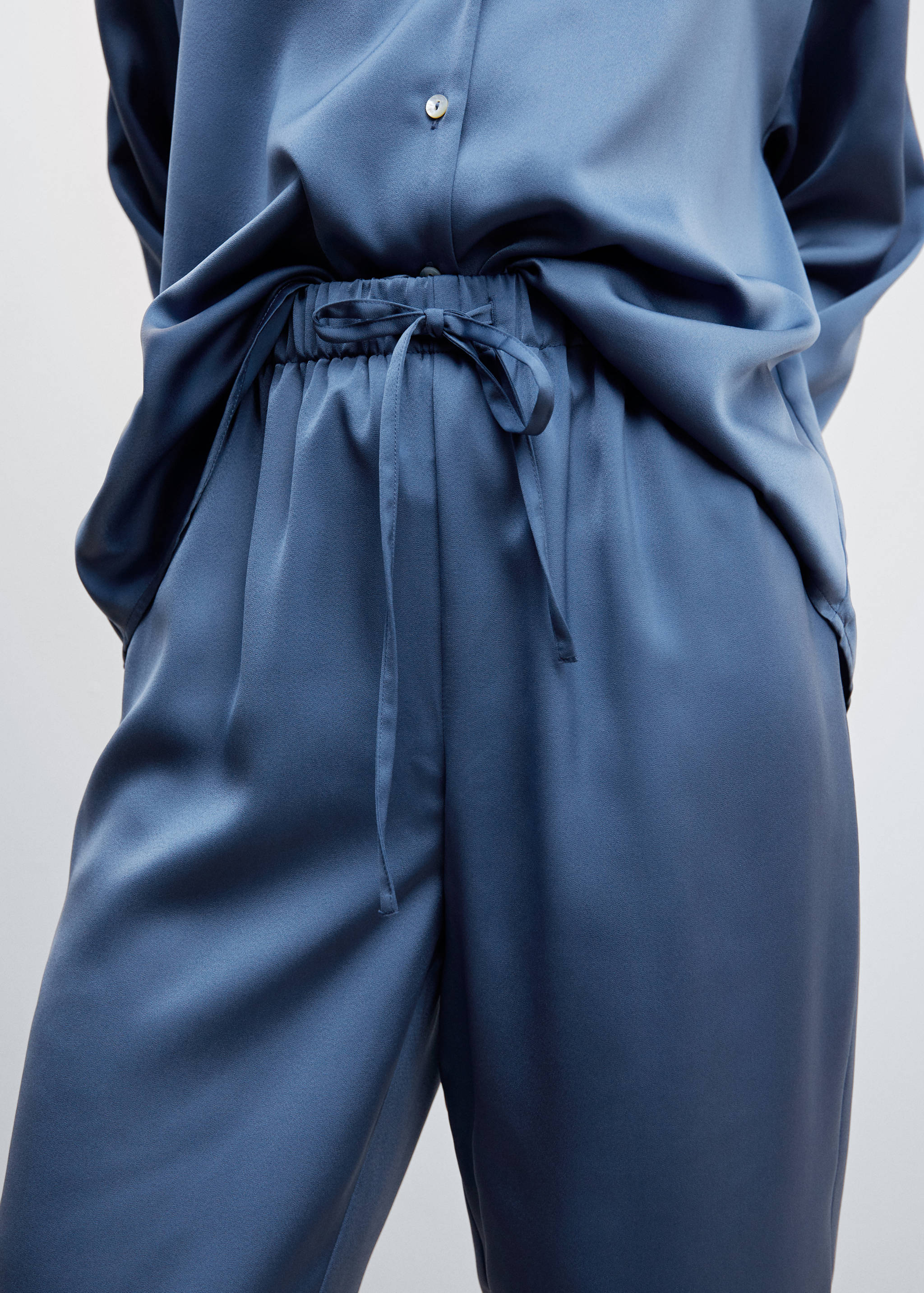 Satin pyjama trousers - Details of the article 3