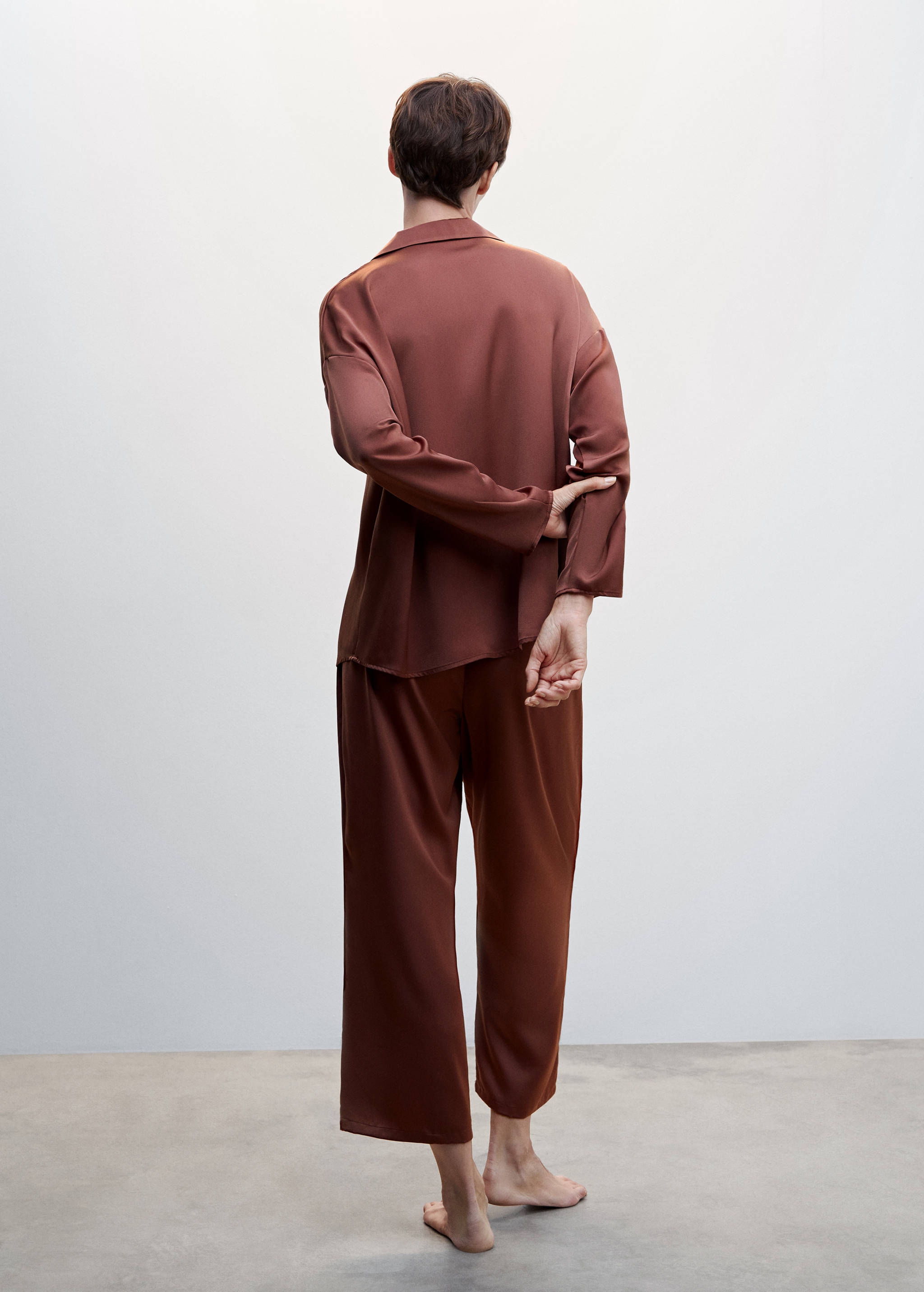Satin pyjama trousers - Reverse of the article