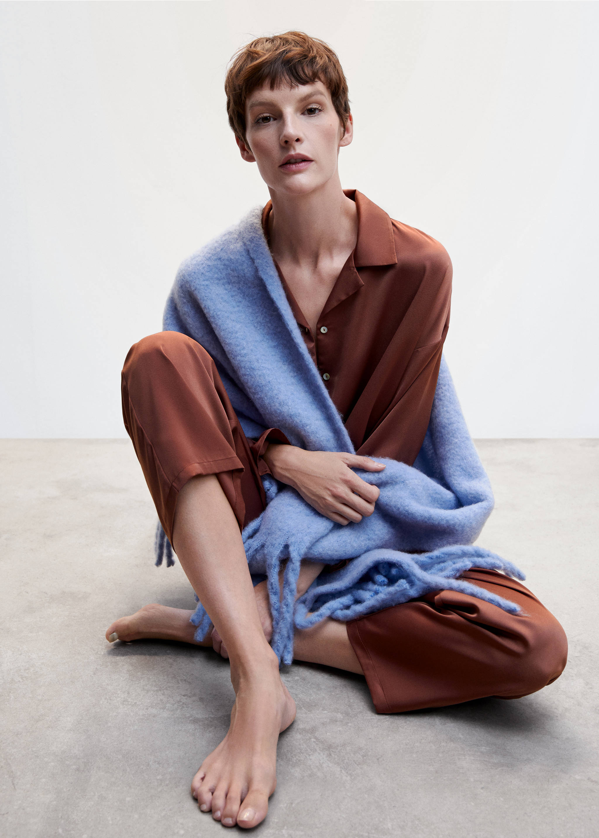 Satin pyjama trousers - Details of the article 2