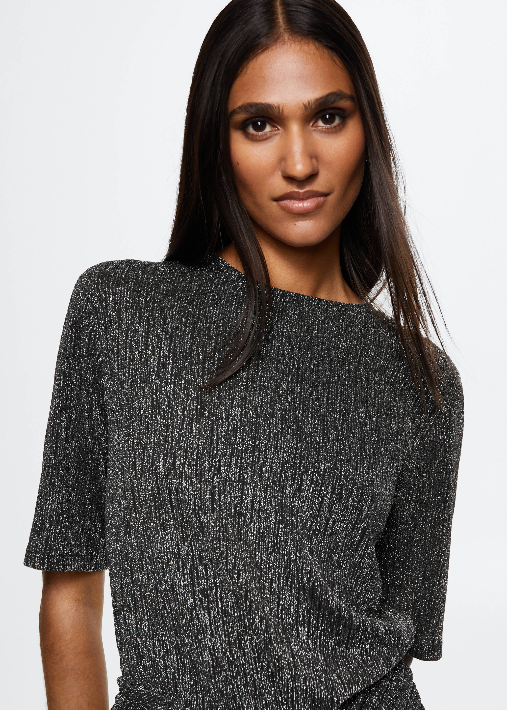 Knotted lurex dress - Details of the article 1