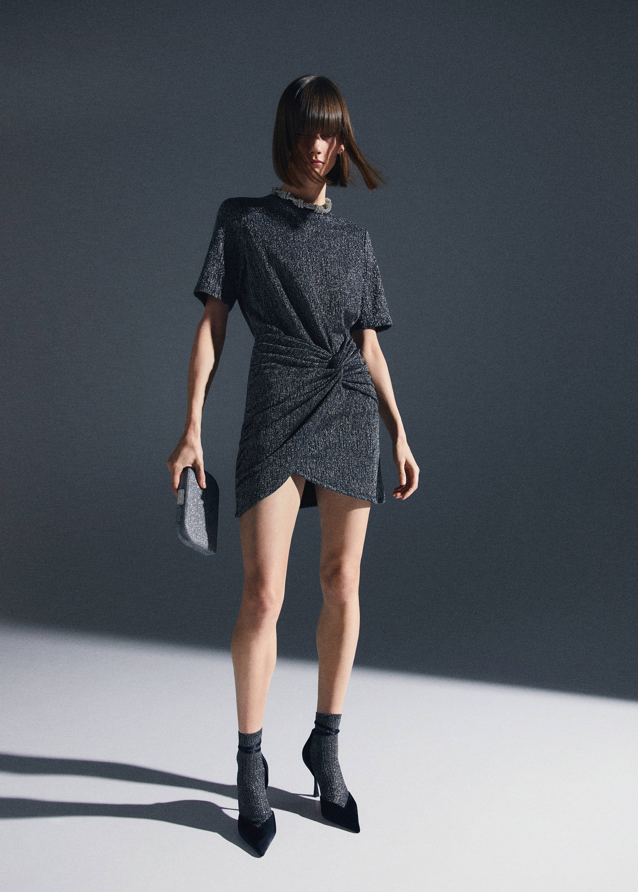 Knotted lurex dress - Details of the article 3