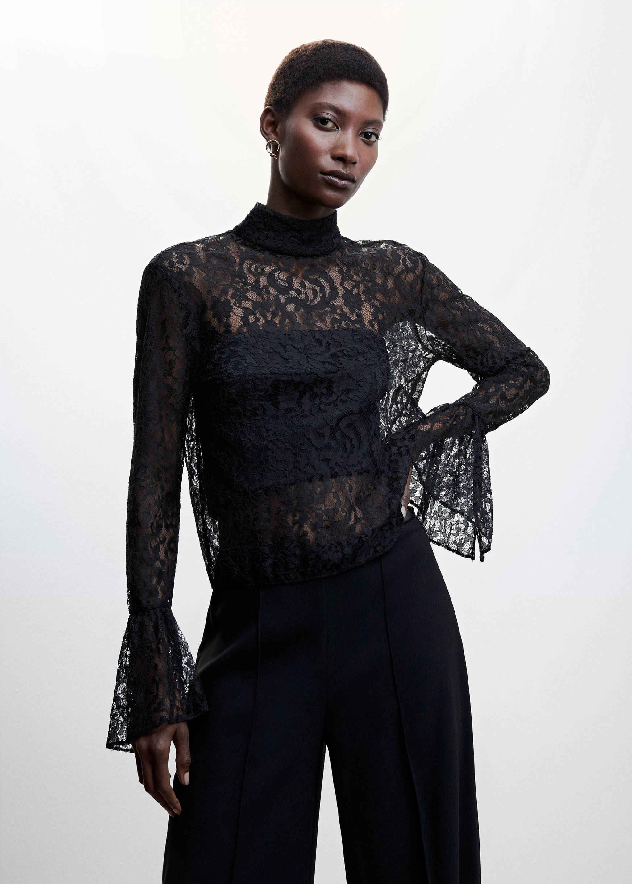 Flowy palazzo trousers - Medium plane