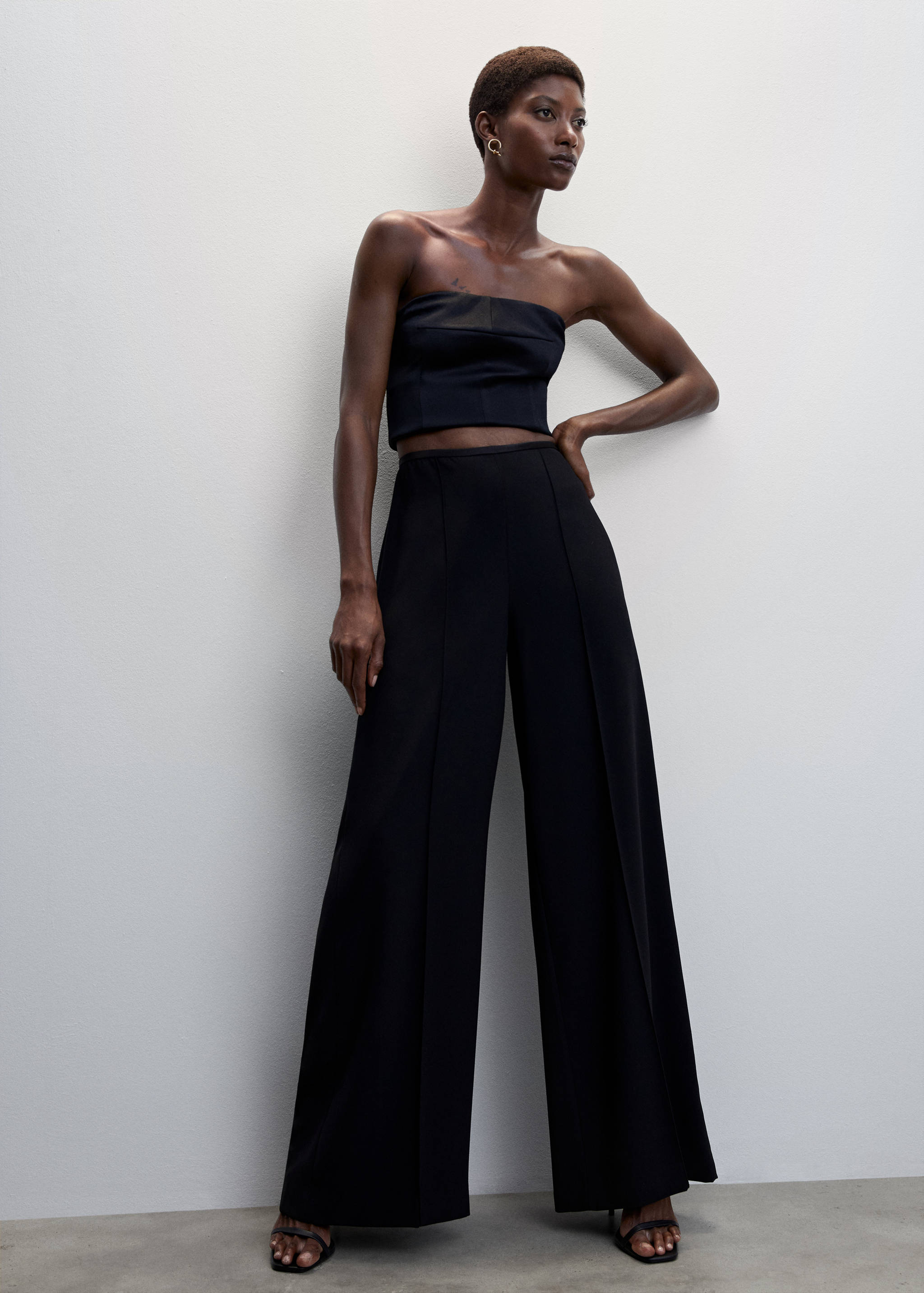 Flowy palazzo trousers - Details of the article 1