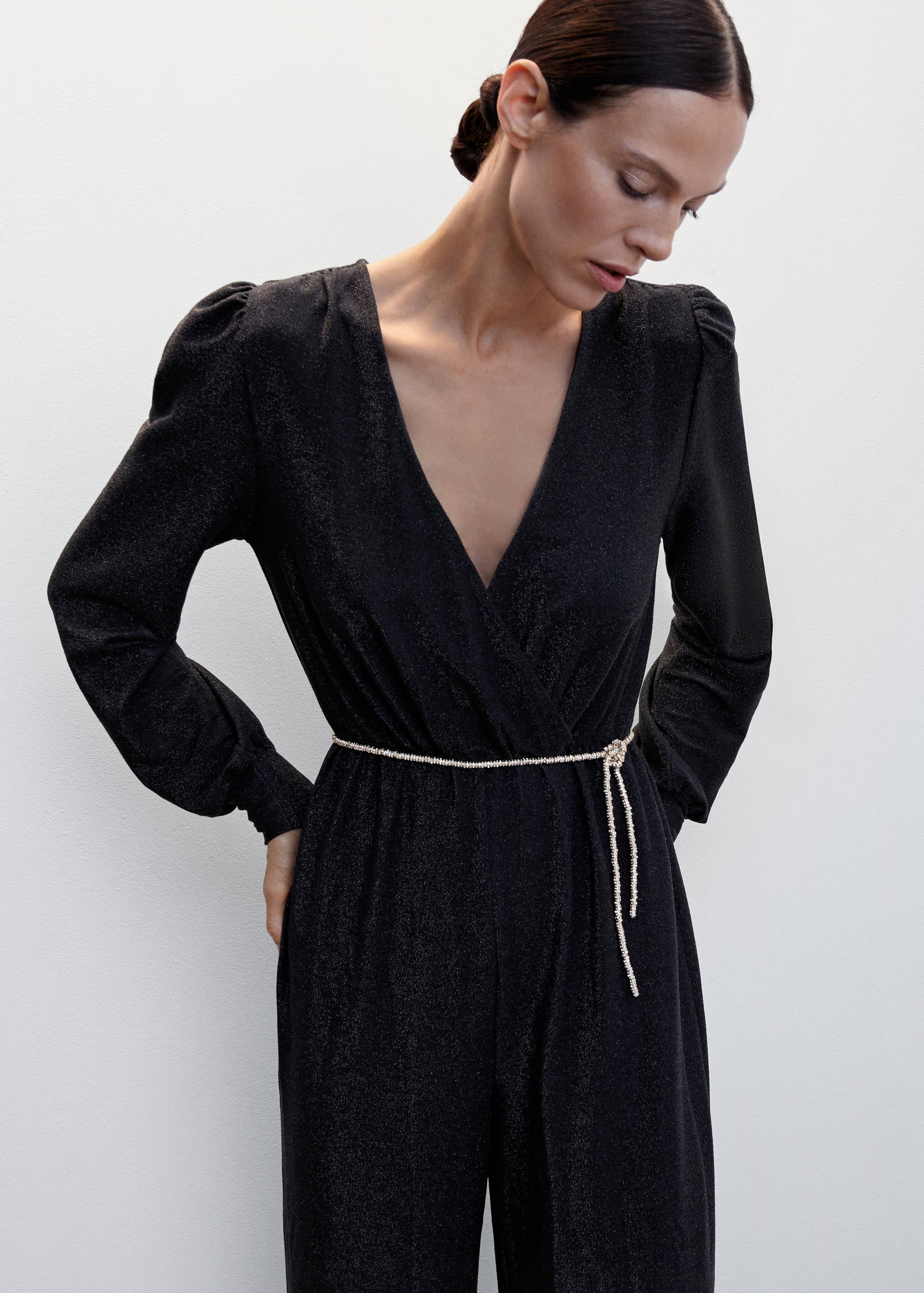 Lång jumpsuit lurex - Bild av mittparti