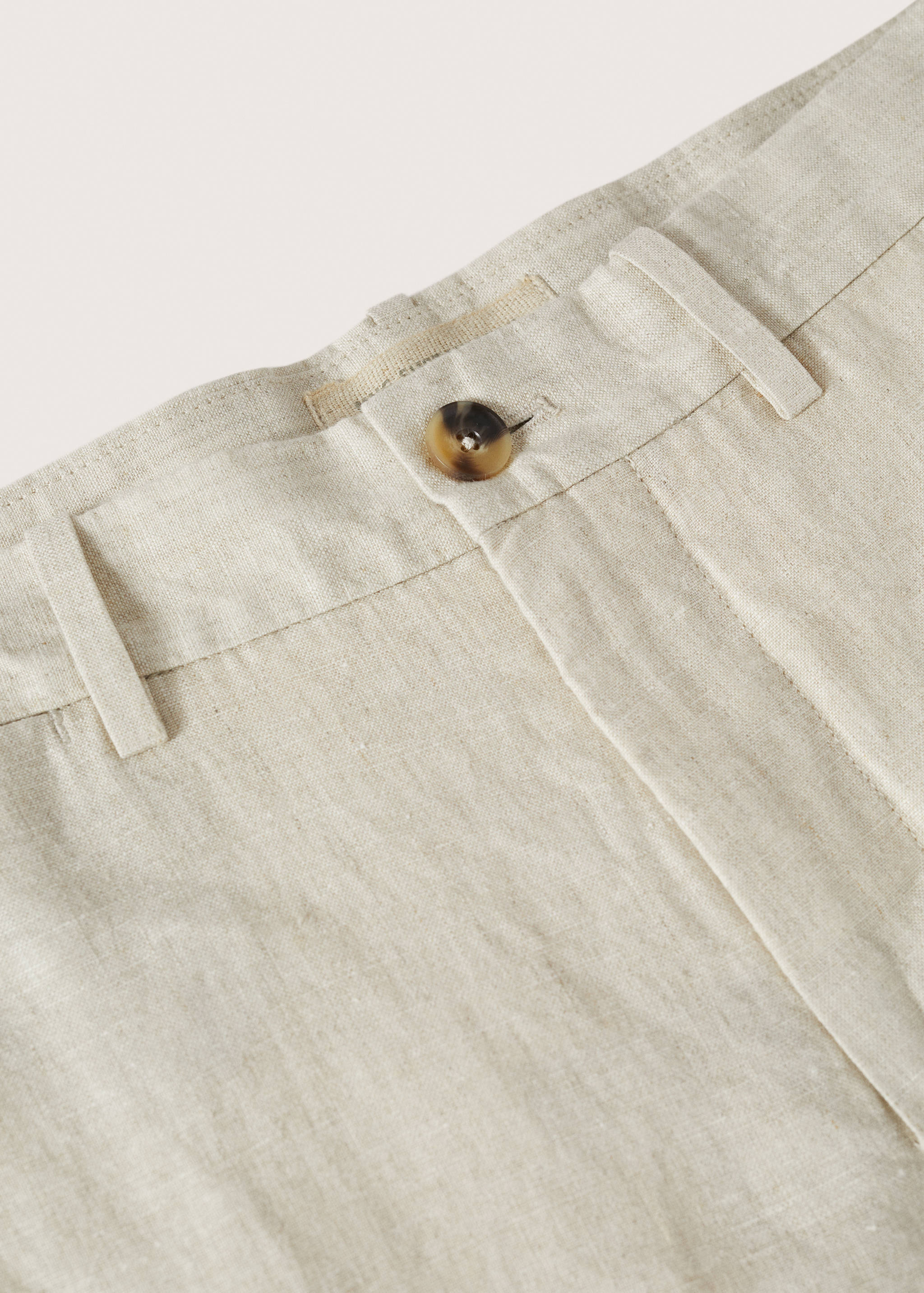 Slim fit linen trousers - Details of the article 8