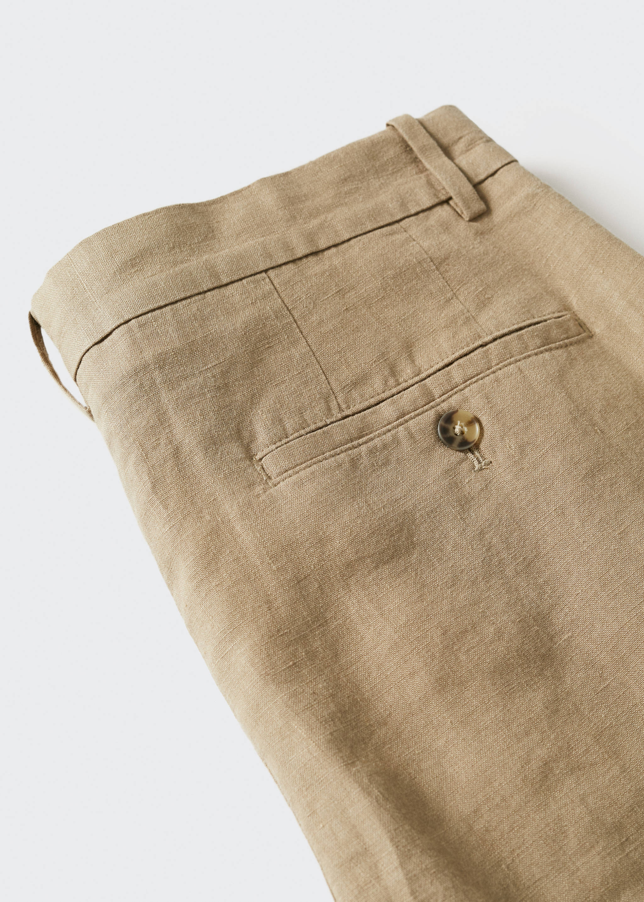 Slim fit linen trousers - Details of the article 8