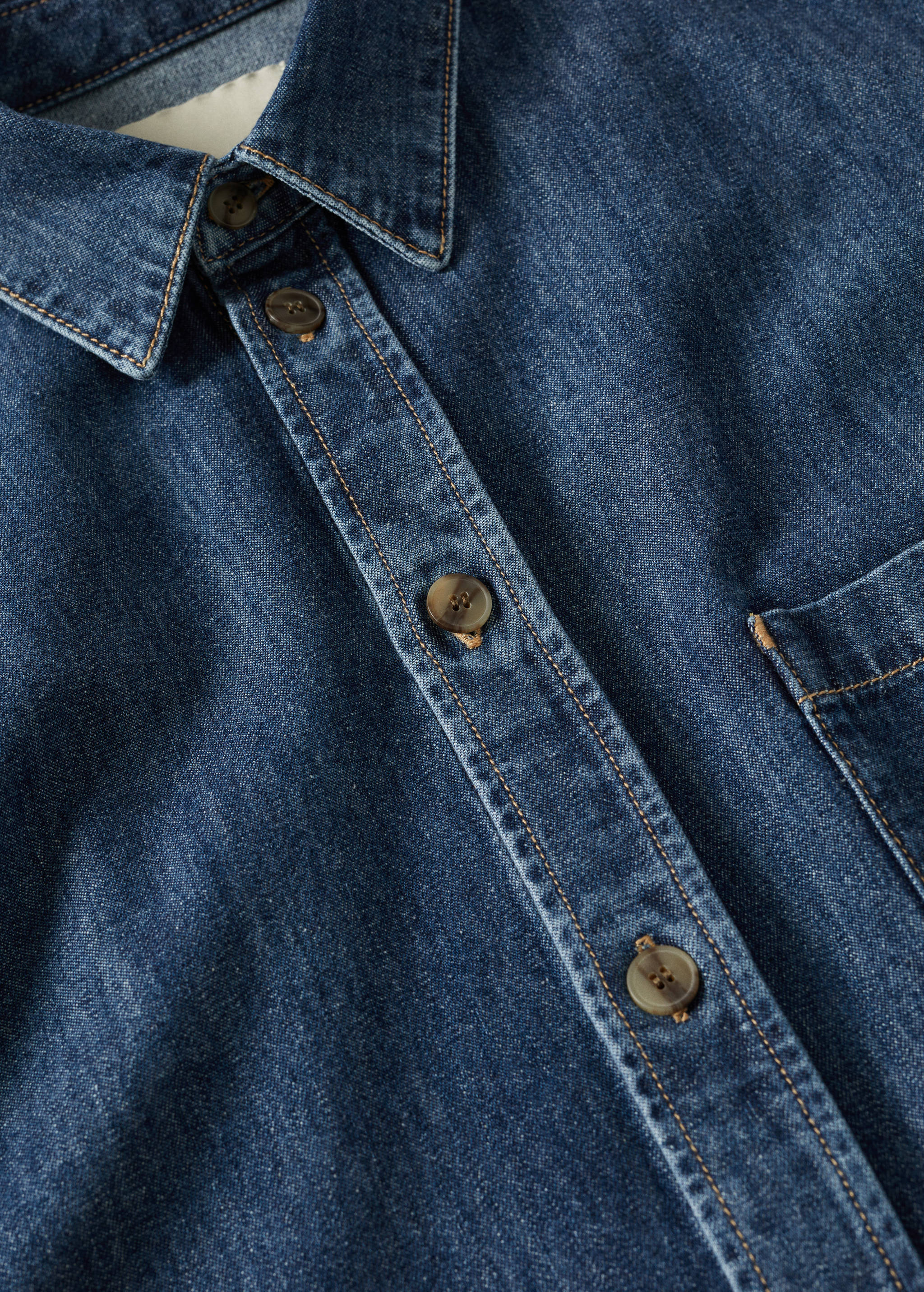 Camisa denim manga corta - Detalle del artículo 8