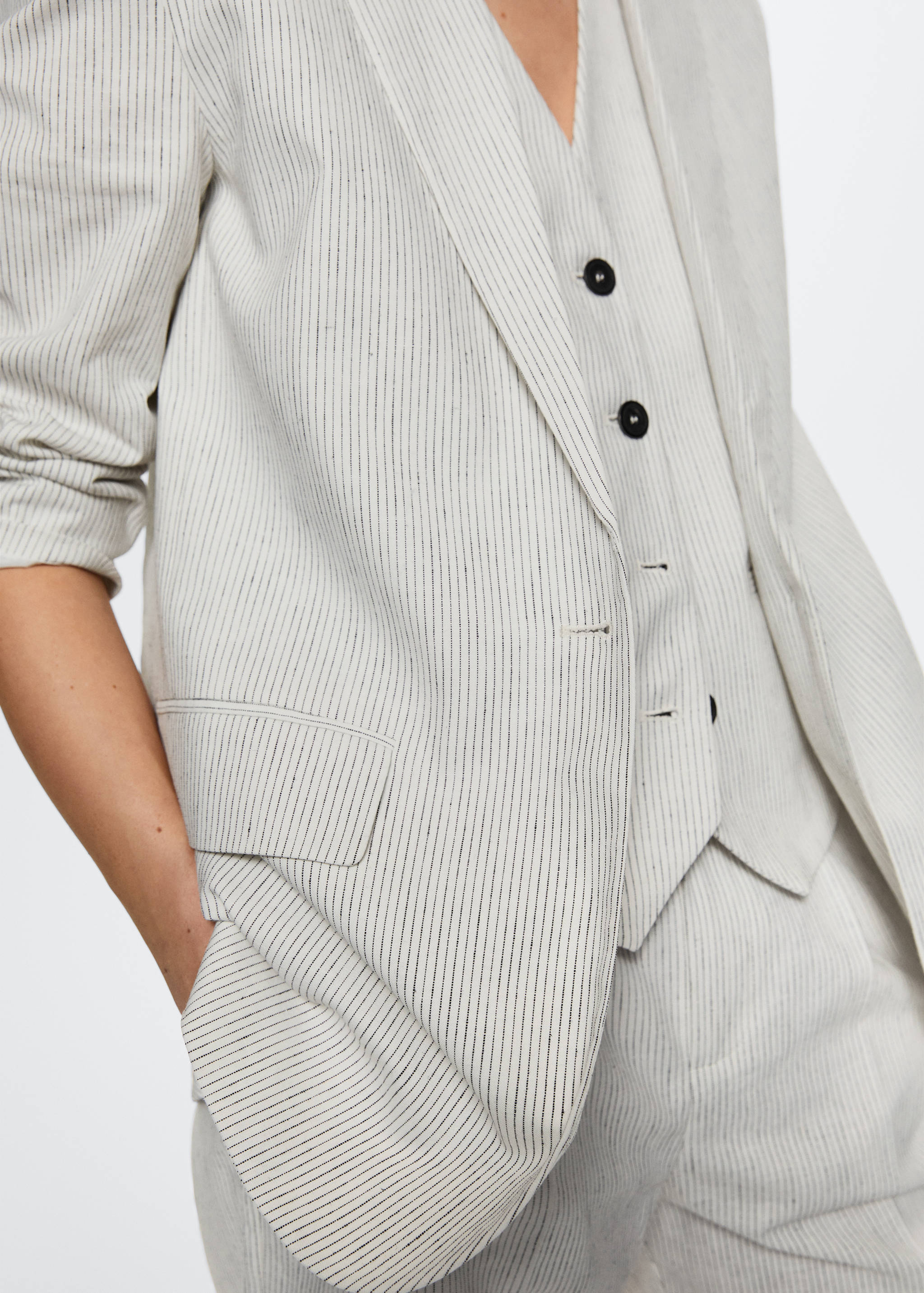 Striped suit blazer - Details of the article 2