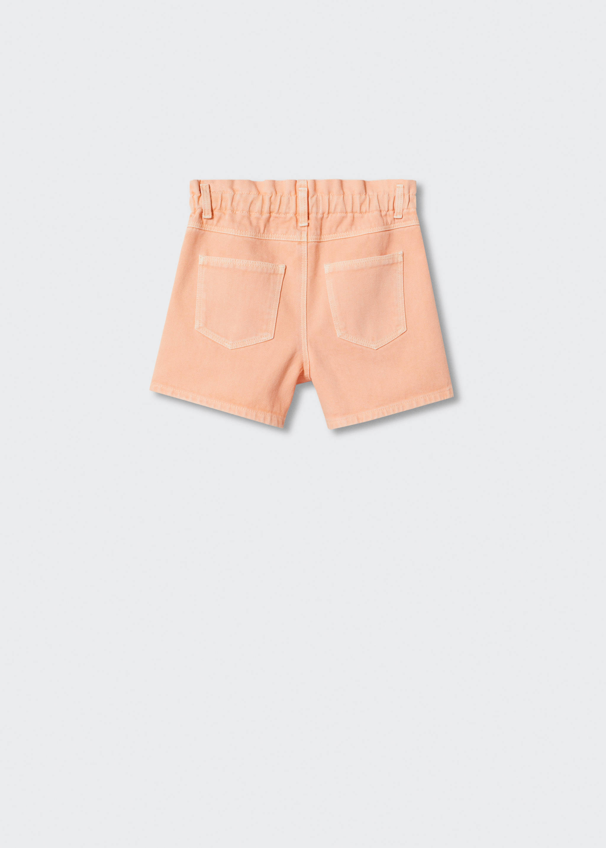 Paperbag denim shorts - Reverse of the article