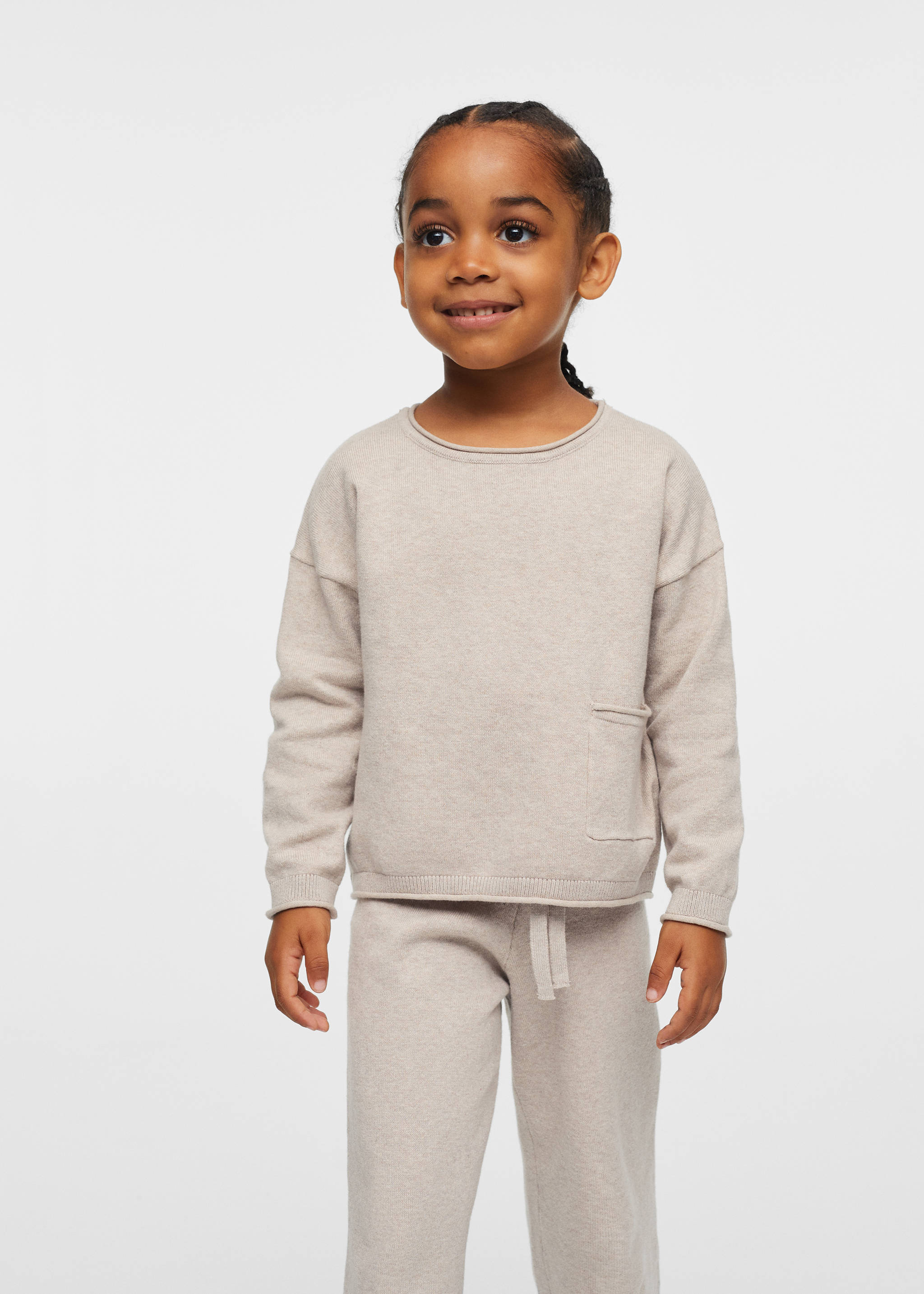 Pull-over maille poche - Plan moyen